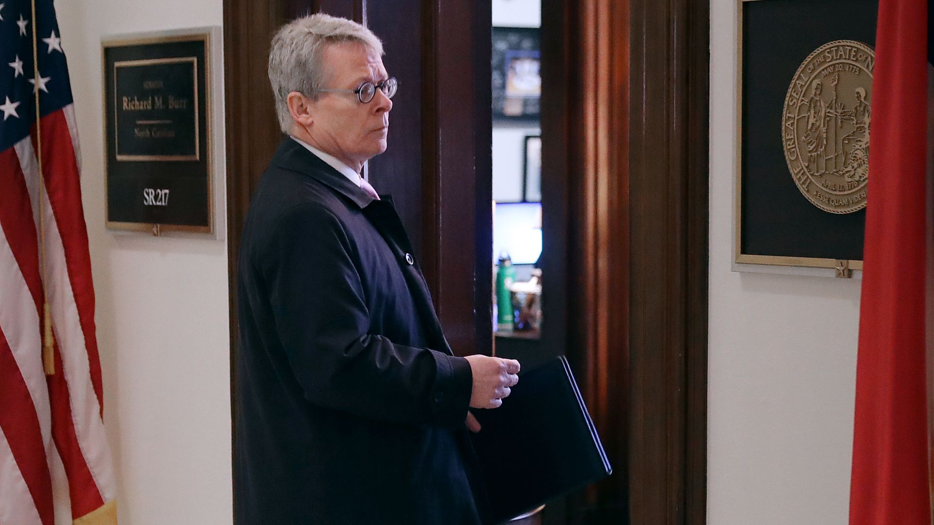 White House Counsel Emmet Flood walks into the offices of Senate Intelligence Committee Chairman Richard Burr (R-NC) on Capitol Hill January 09, 2019 in Washington, DC. 