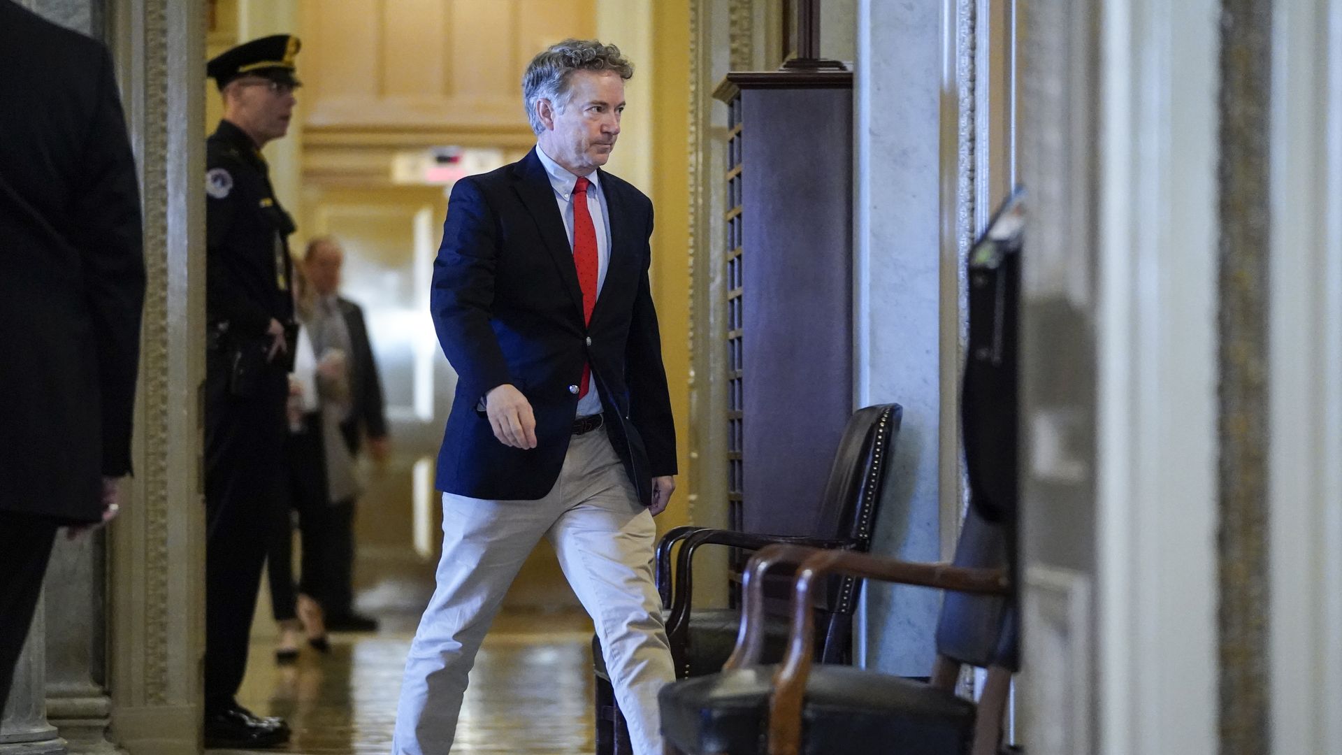 Sen. Rand Paul enters the Senate floor