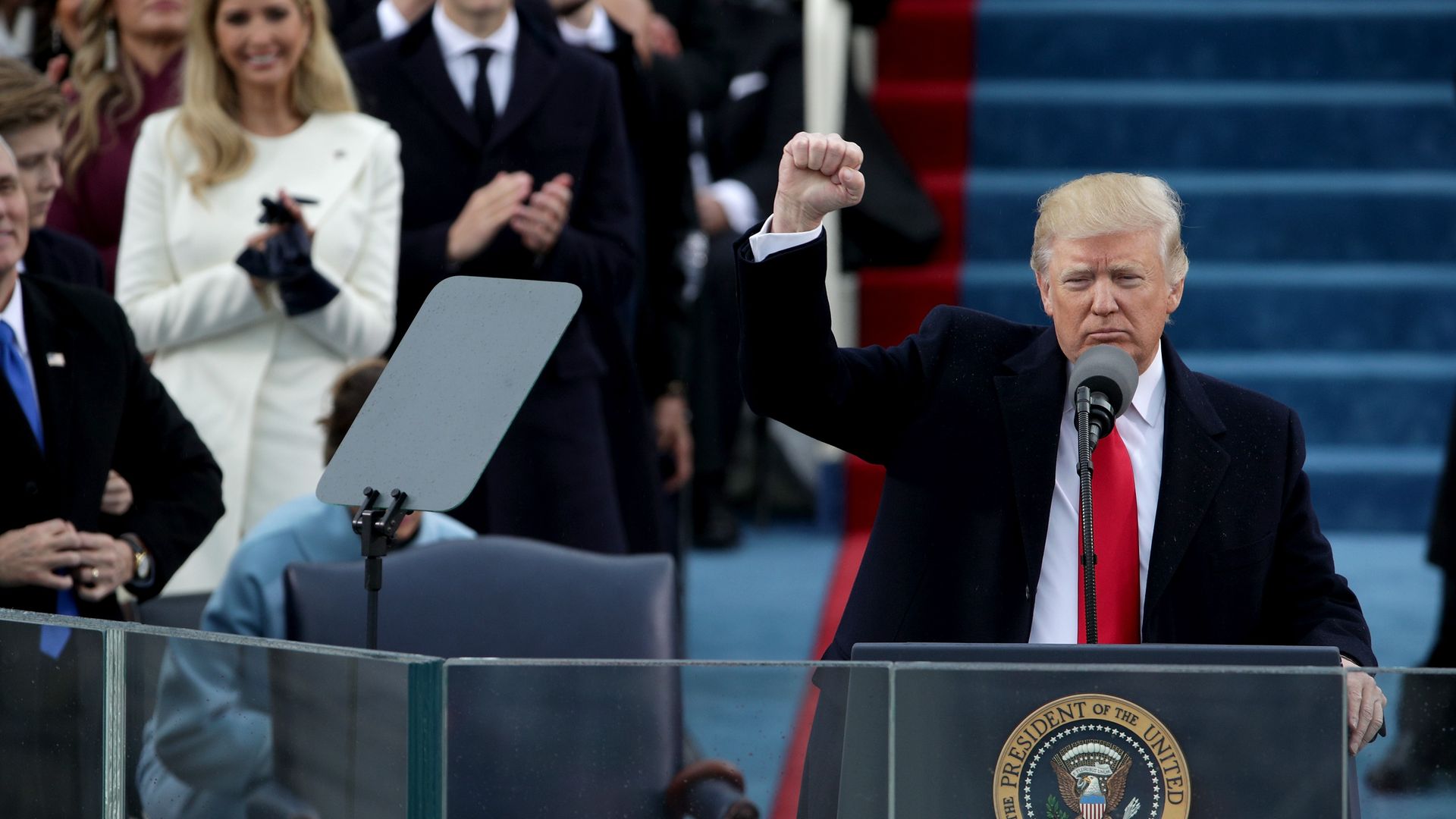 Former President Trump during his inauguration in January 2017.