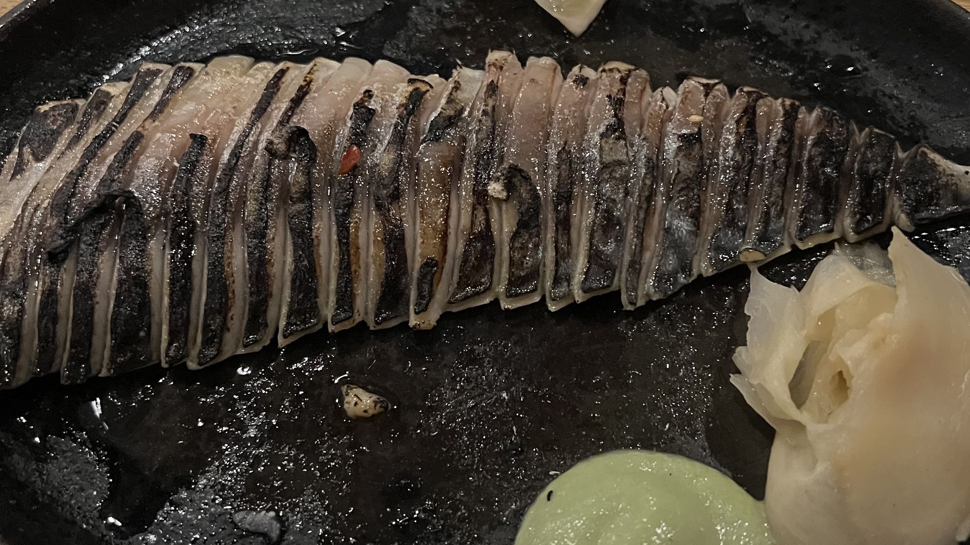 Torched mackerel at Johnny Noodle King