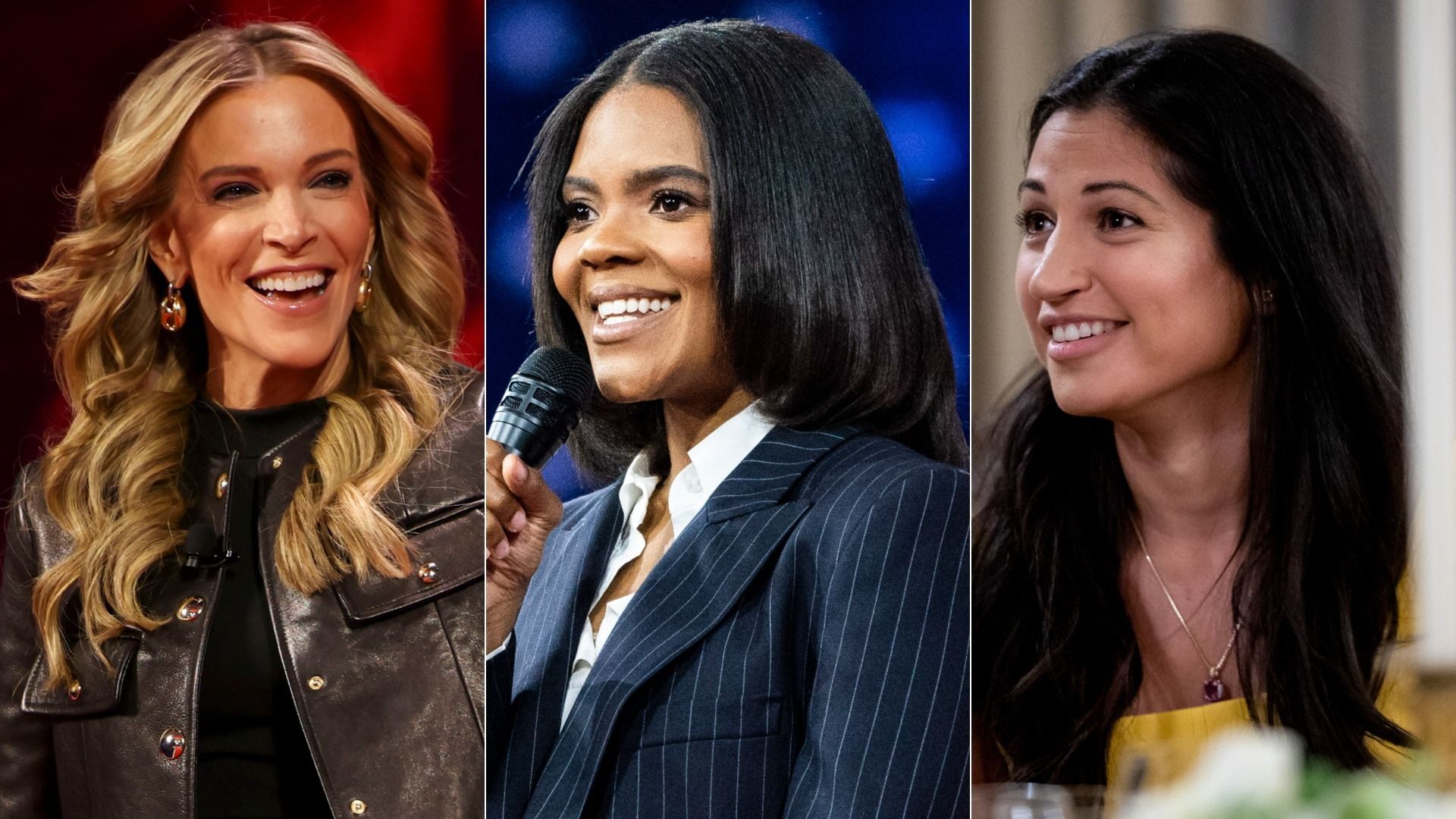 From left: Megyn Kelly, Candace Owens and Katie Miller. Photos: Aaron Schwartz/Bloomberg; Jabin Botsford/The Washington Post; Francis Chung/Politico/Bloomberg via Getty Images
