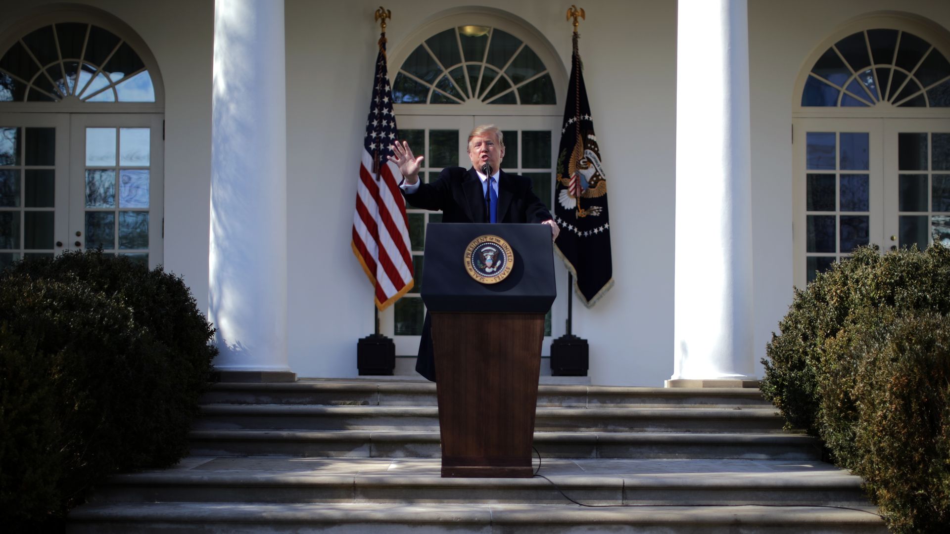 Trump in Rose Garden