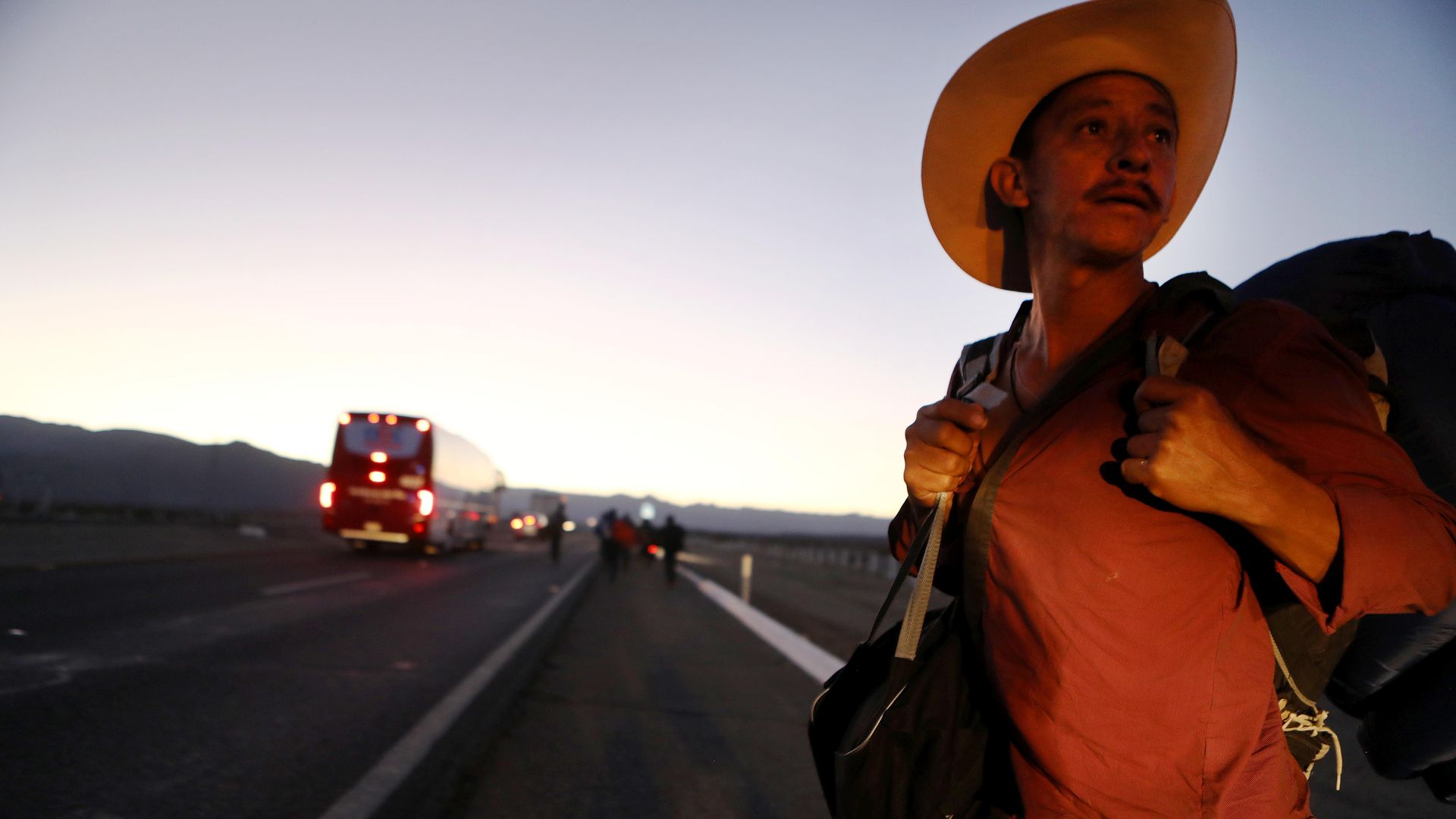 An immigrant part of the migrant caravan