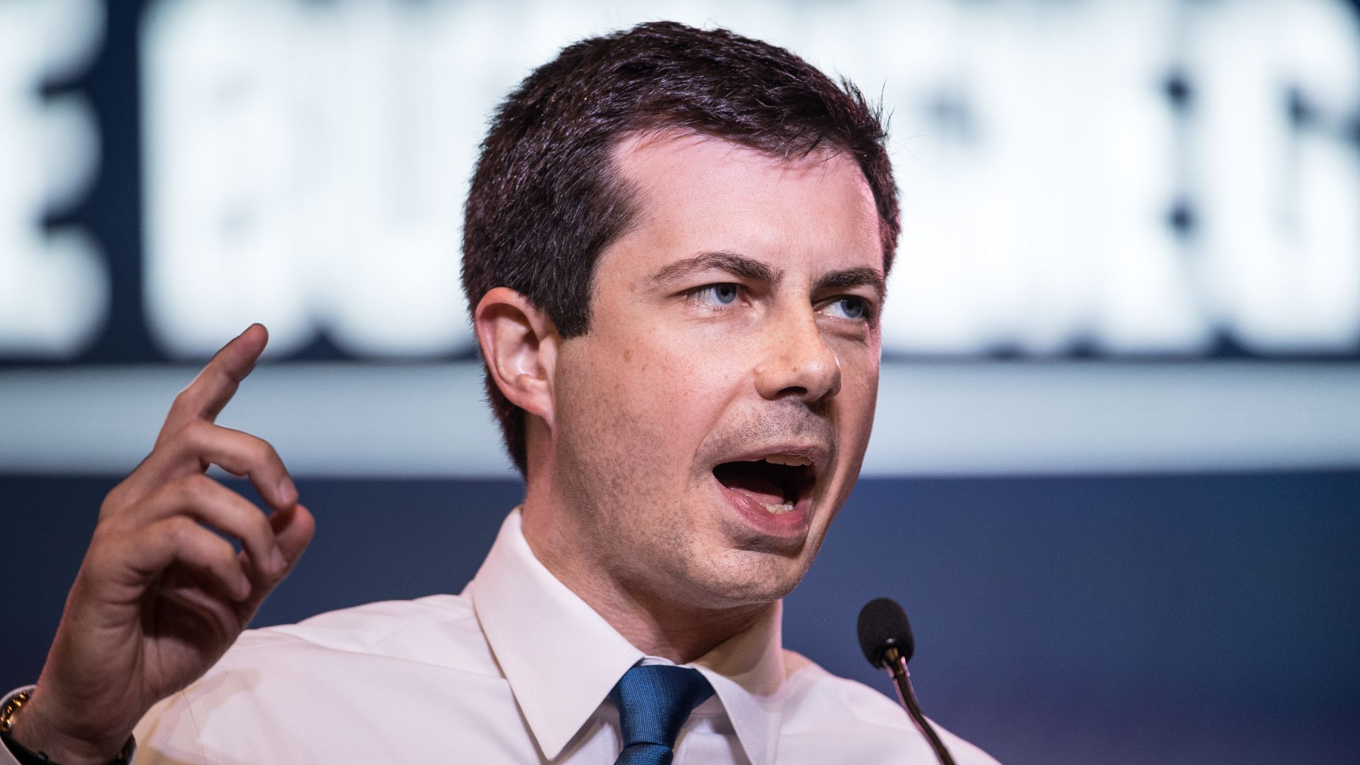 Democratic presidential candidate South Bend, Indiana Mayor Pete Buttigieg addresses the crowd at the 2019 South Carolina Democratic Party State Convention on June 22.