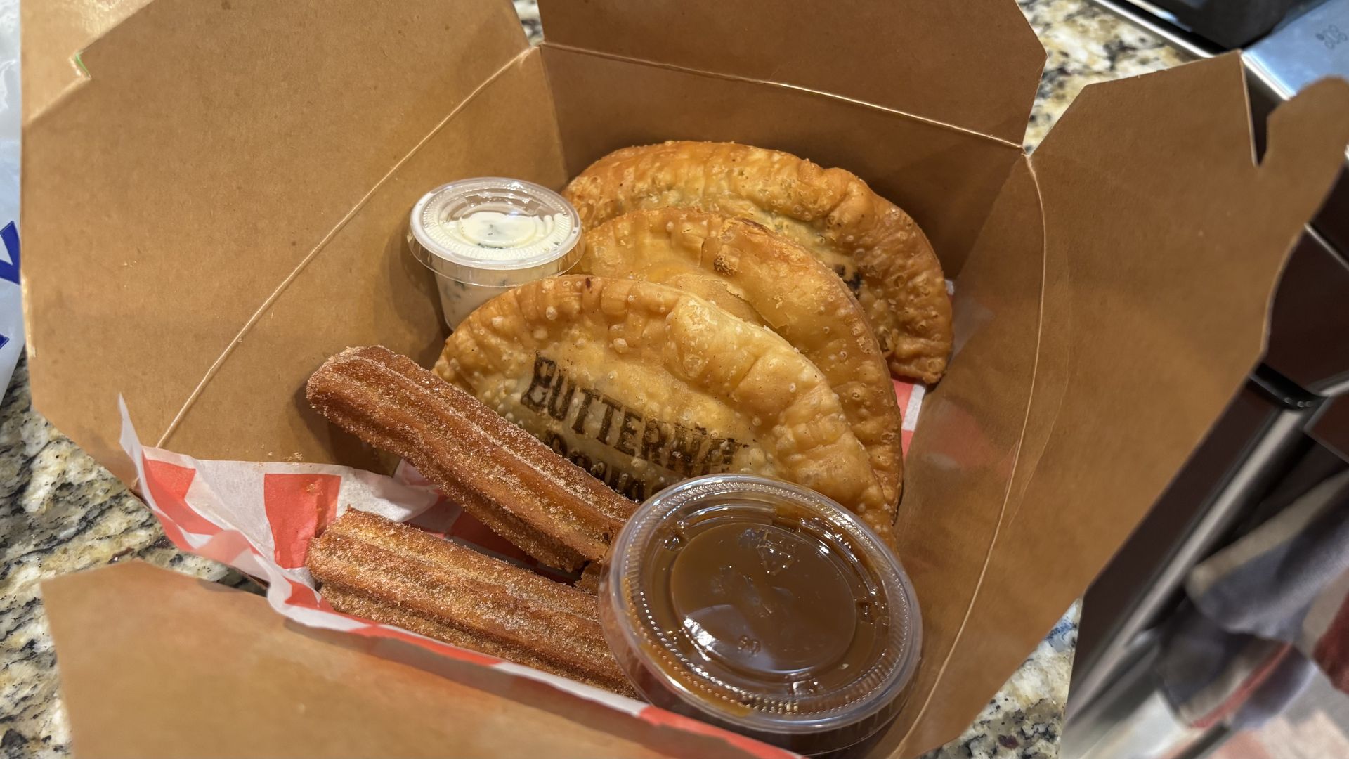 A box of empanadas