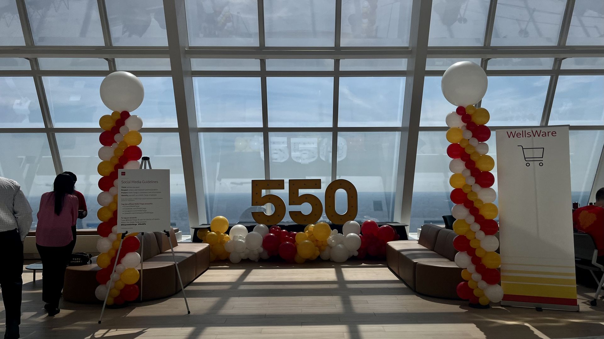 550 in front of windows