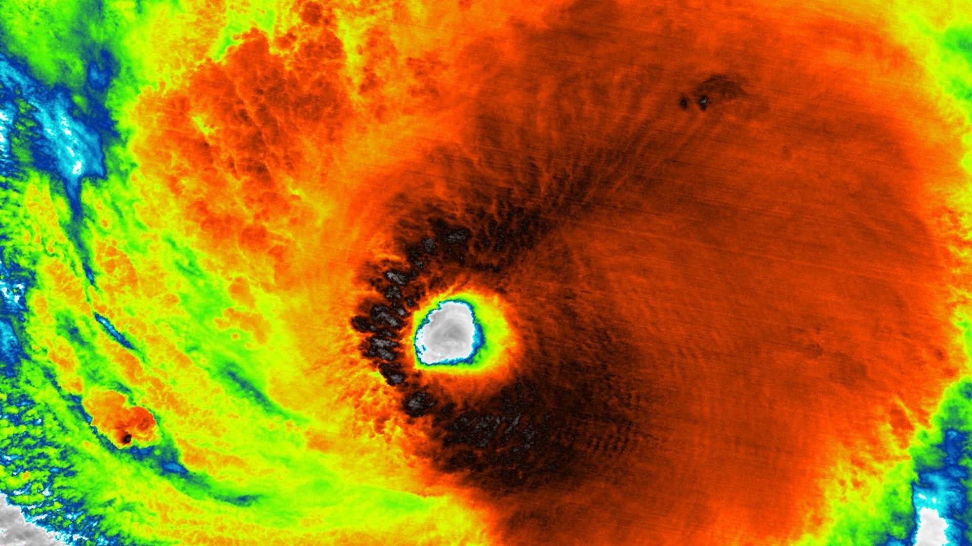 NOAA satellite image of Hurricane Lane at its peak intensity on Aug. 22, 2018.