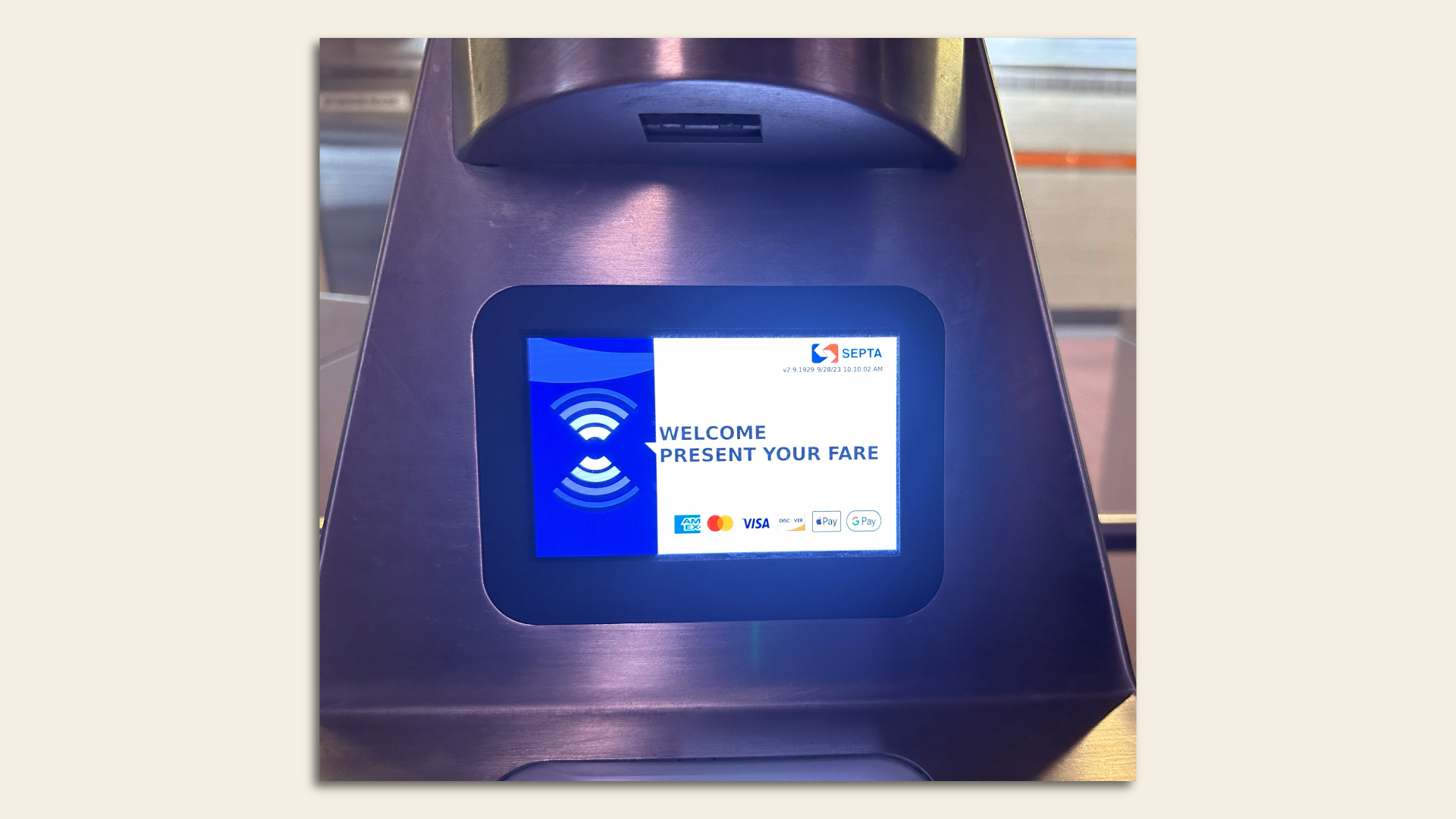 SEPTA's contactless payment method
