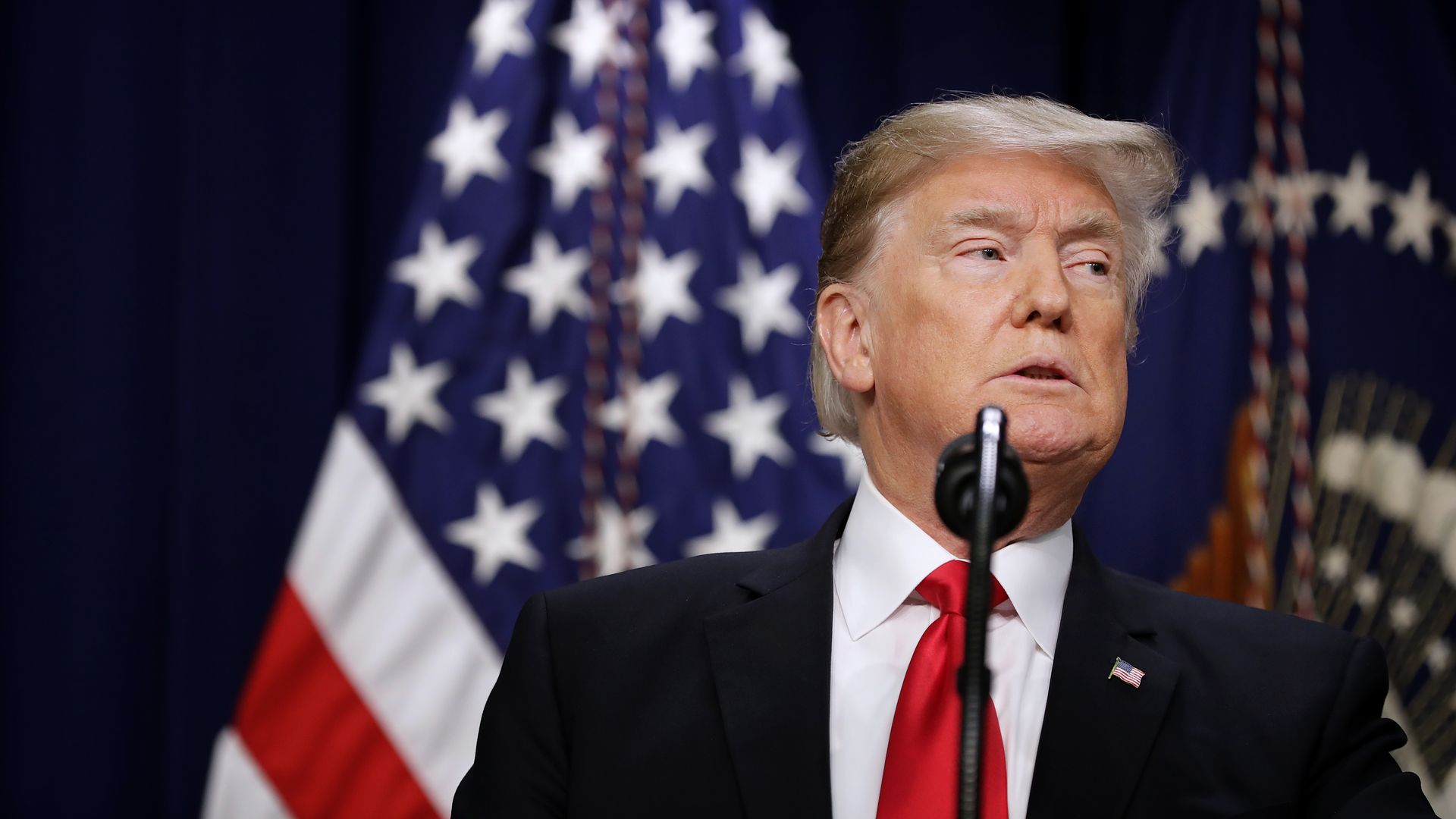 President Donald Trump delivers remarks before signing the Agriculture Improvement Act