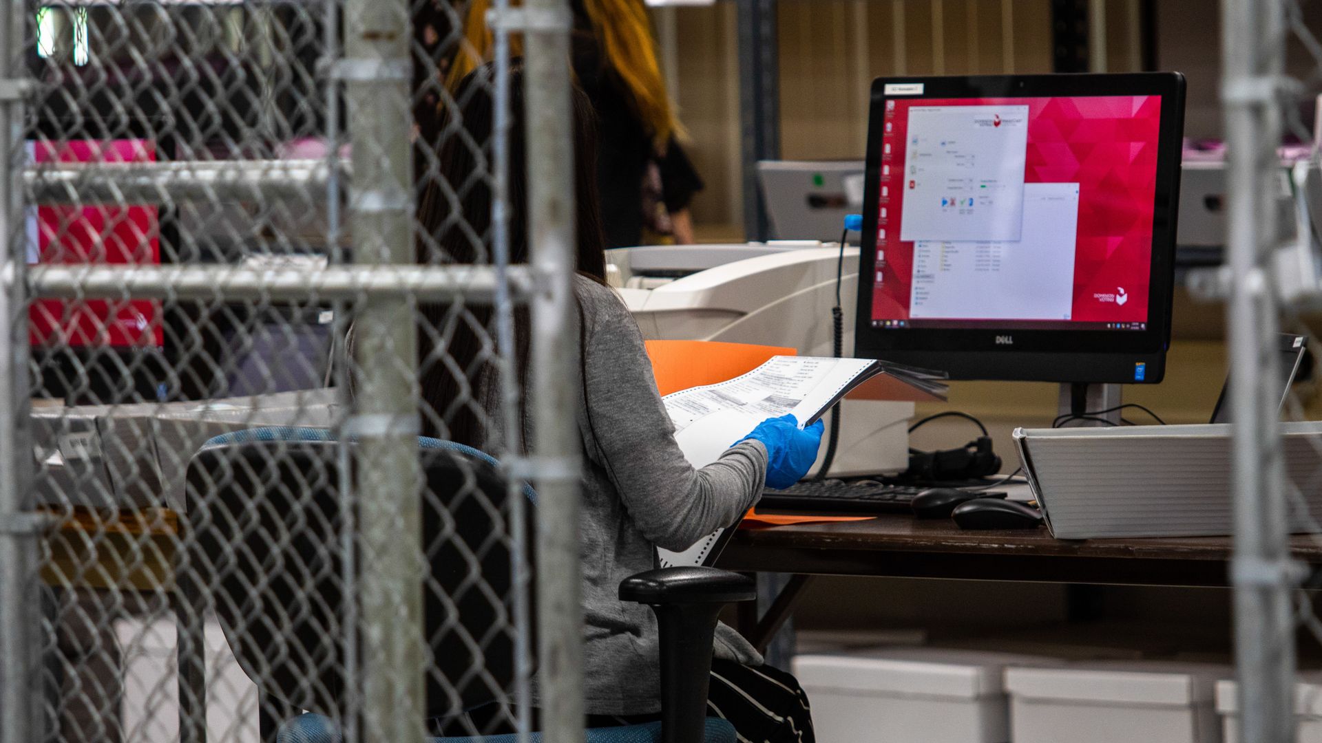 Dominion voting machine.