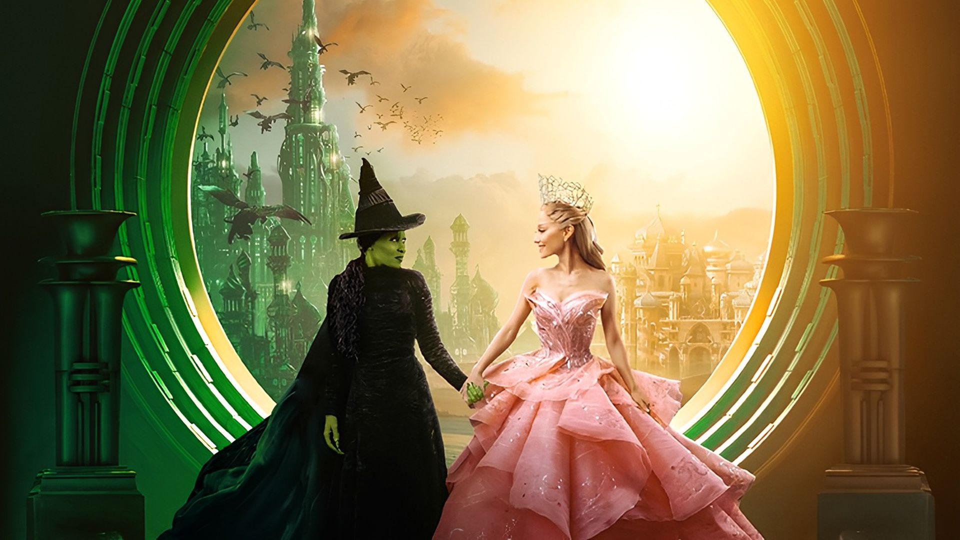 A cropped image form the poster to the "Wicked" movie. 