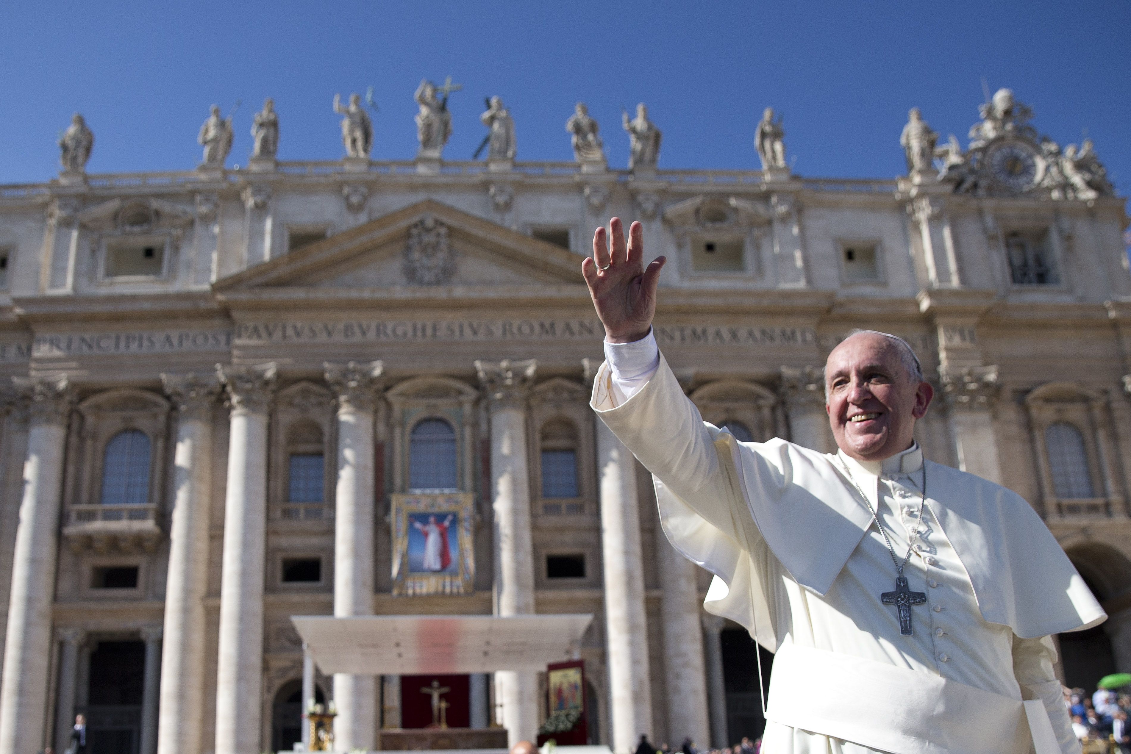 Pope Francis in St. Peter's Square in 2014, the first full year of his papacy. Photo: Andrew Medichini/AP