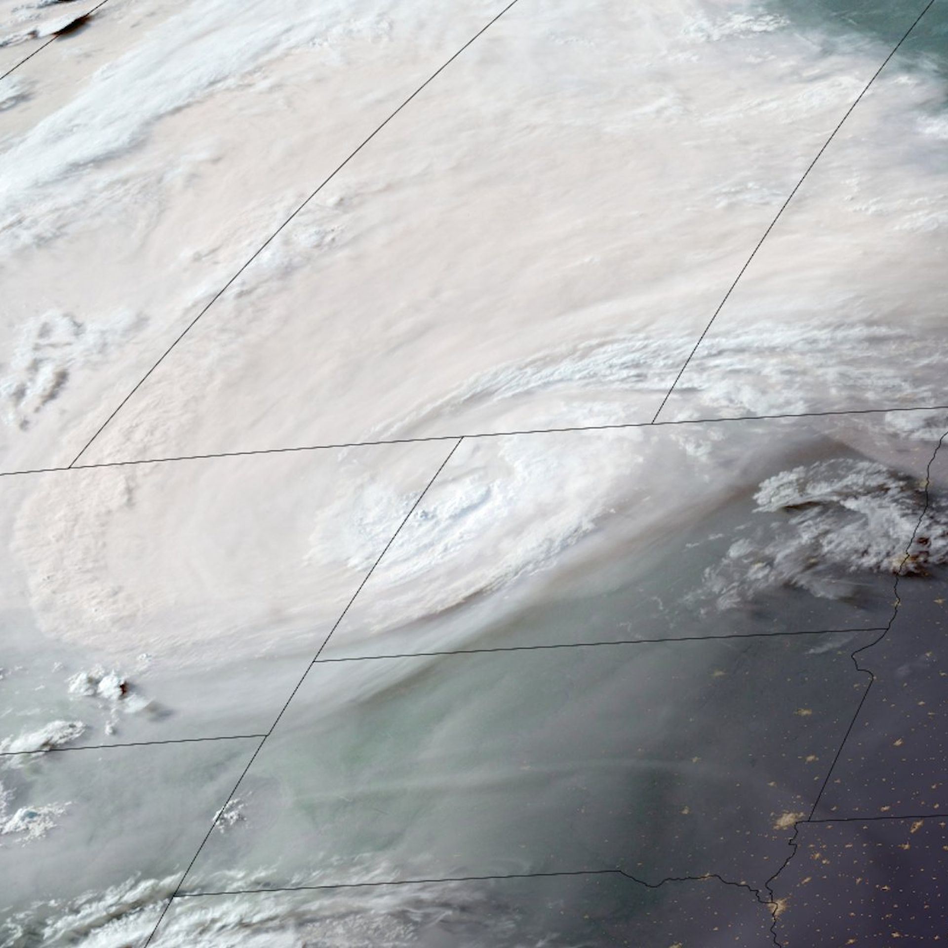 A satellite image of smoke from Canada's wildfires, which are impacting northern U.S. states.