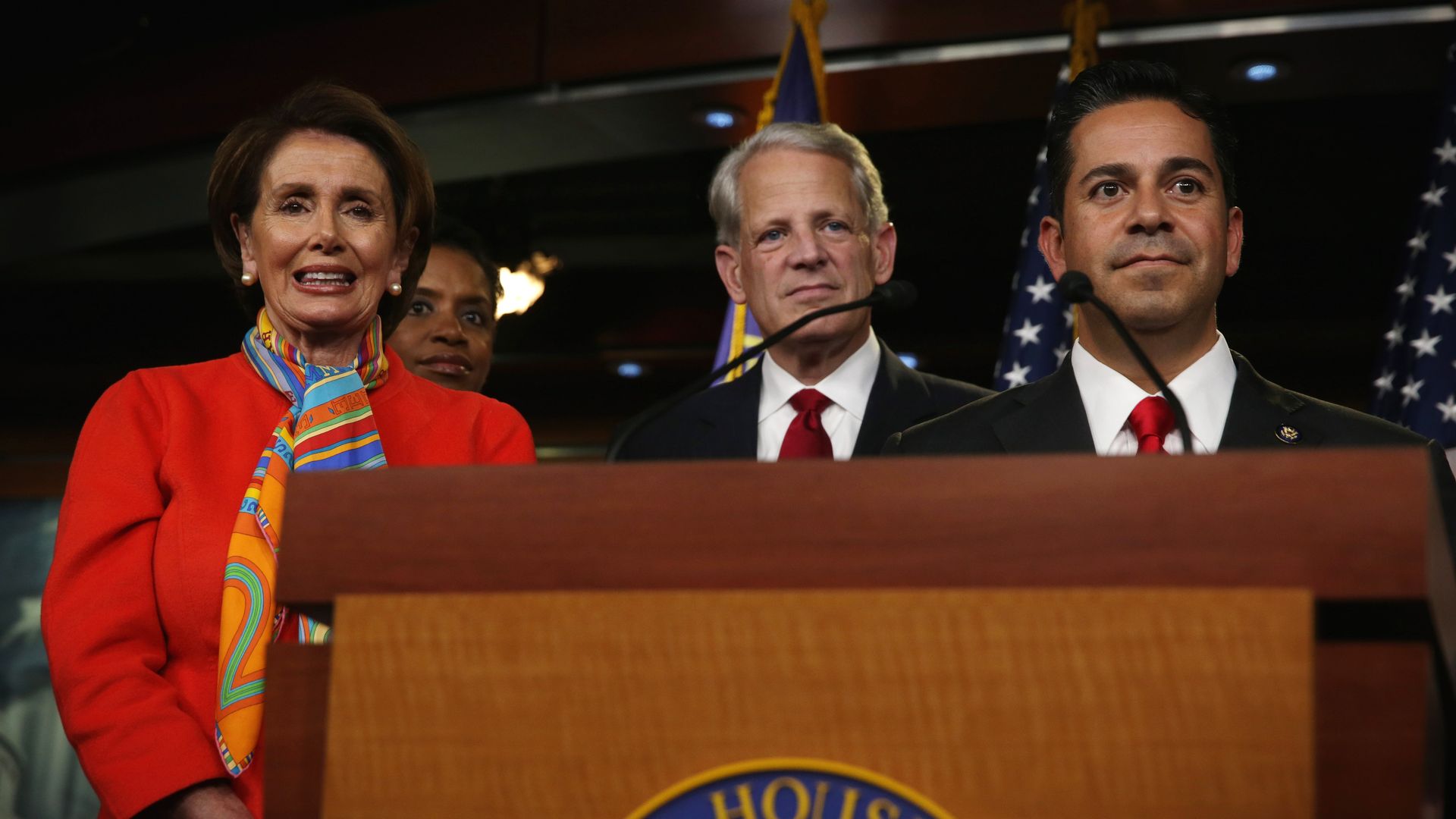 Speaker of the House Nancy Pelosi with Ben Ray Luján
