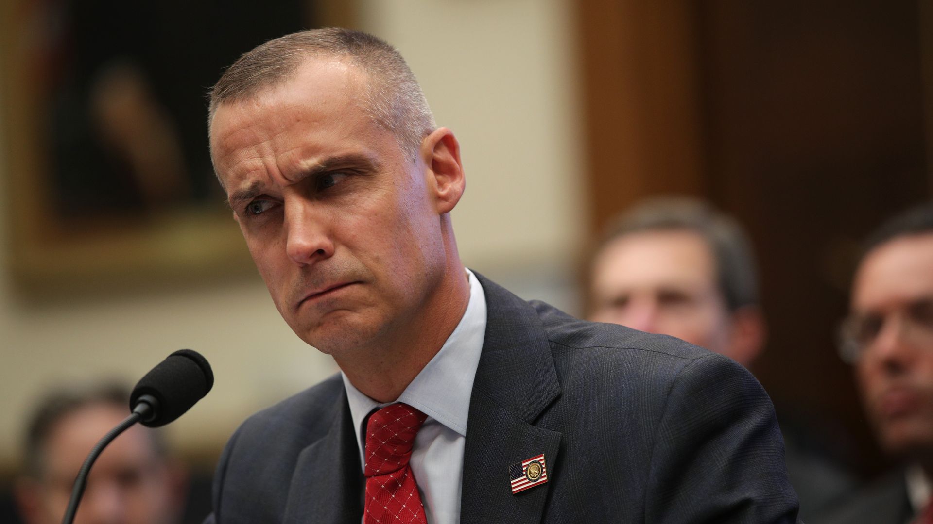 Former Trump campaign manager Corey Lewandowski testifies during a hearing before the House Judiciary Committee