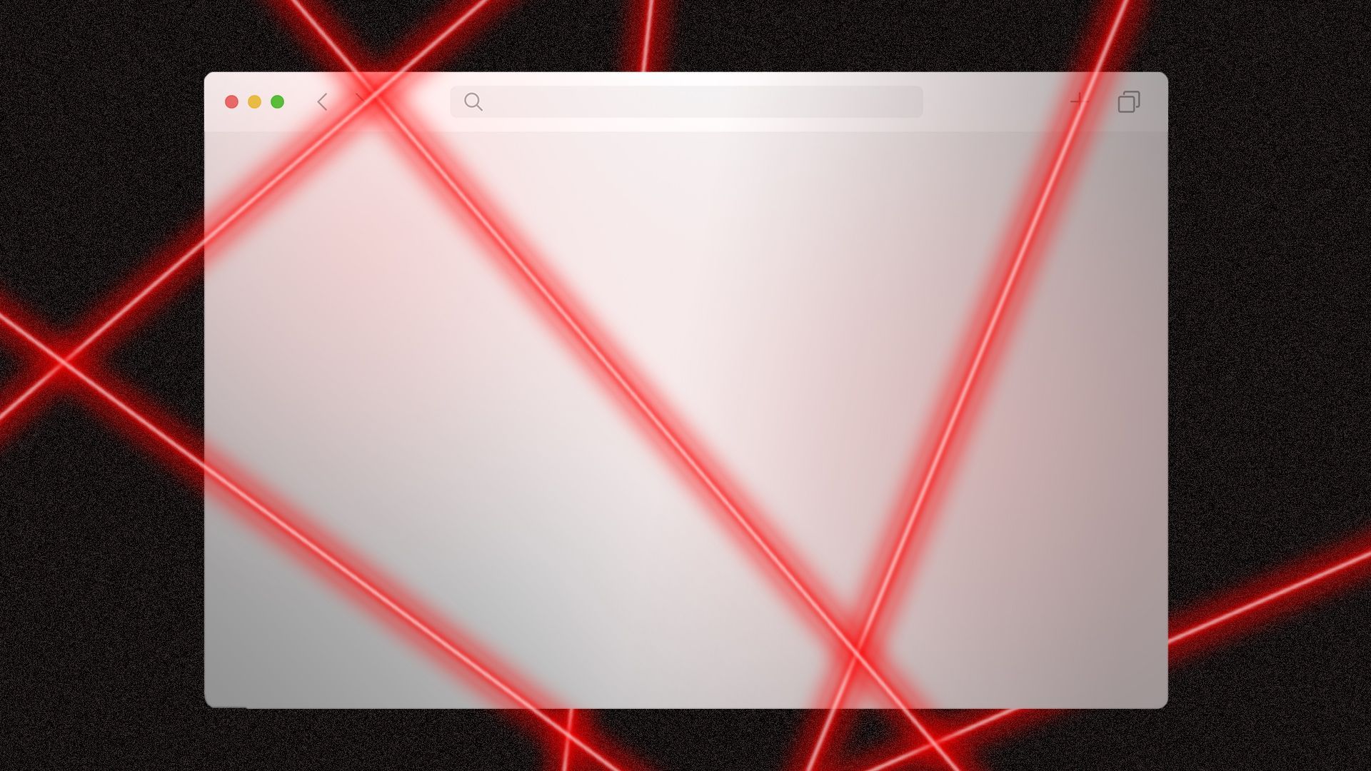 Illustration of a web browser guarded by lasers