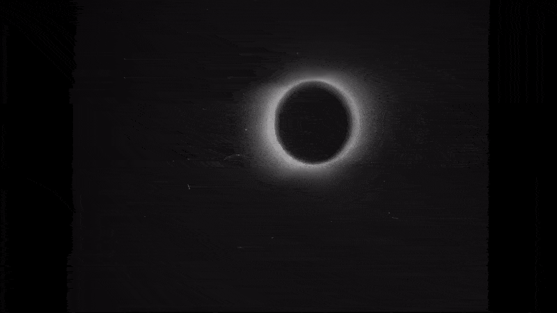 Animation of the total solar eclipse seen in 1900.