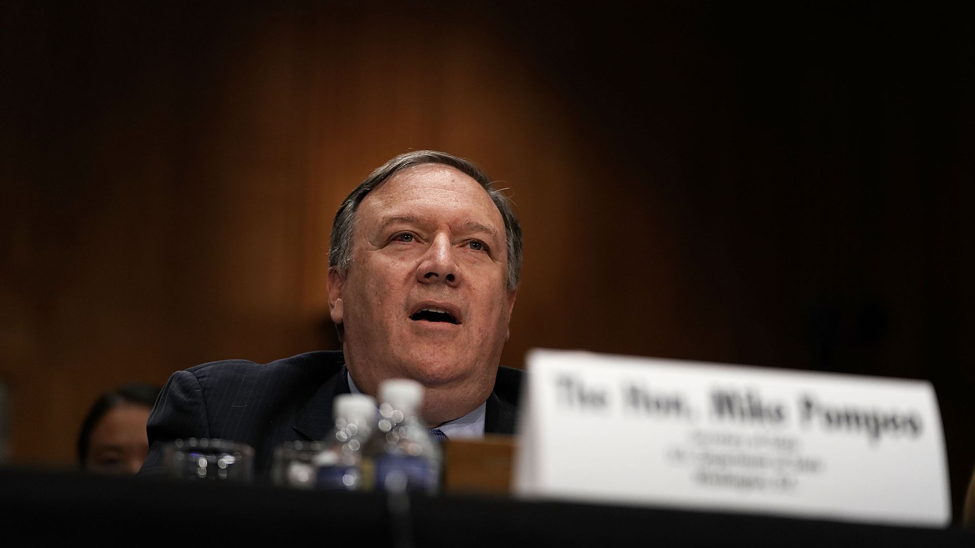 Secretary of State Mike Pompeo during a Senate hearing.