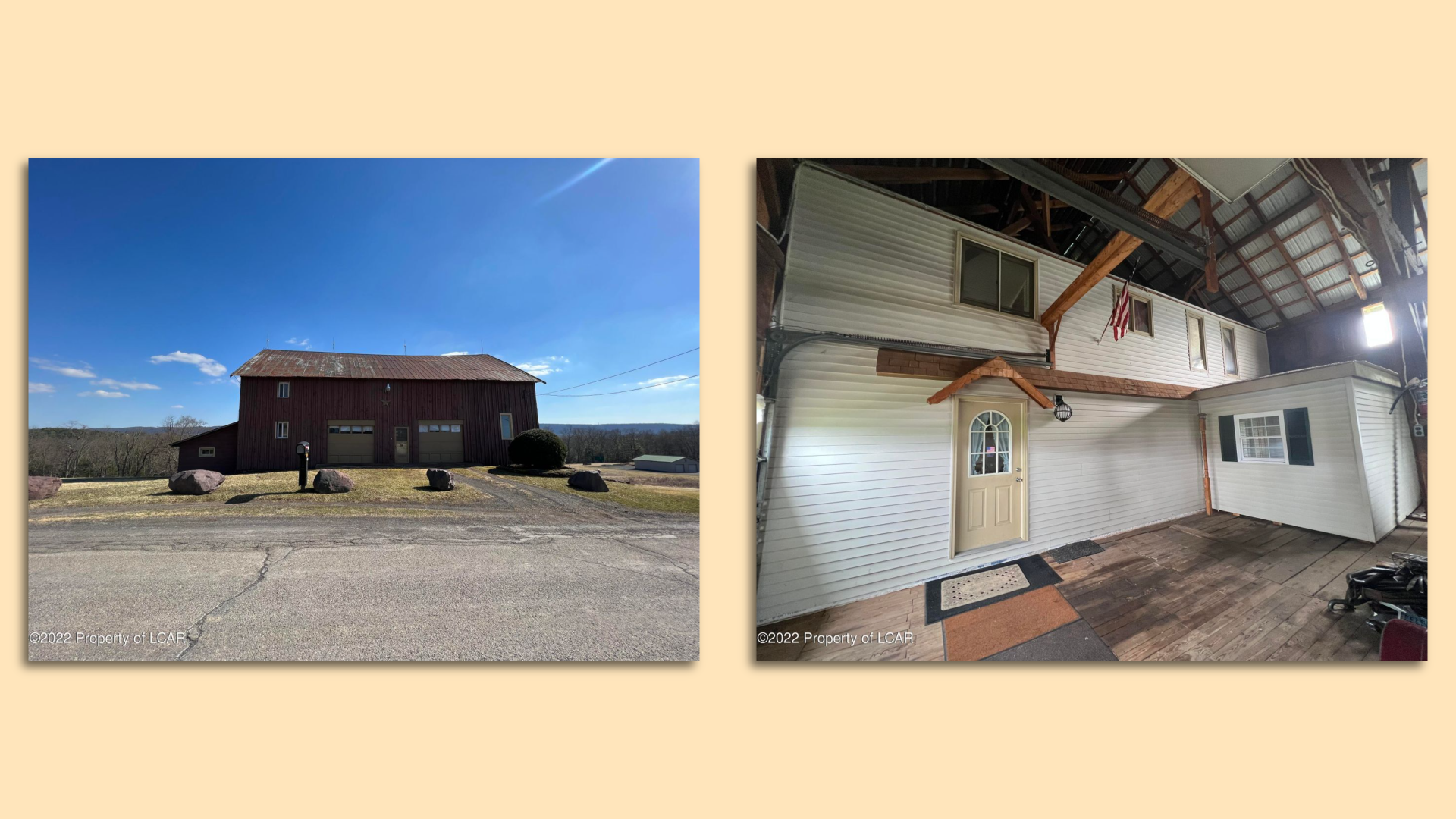 A home build inside a barn