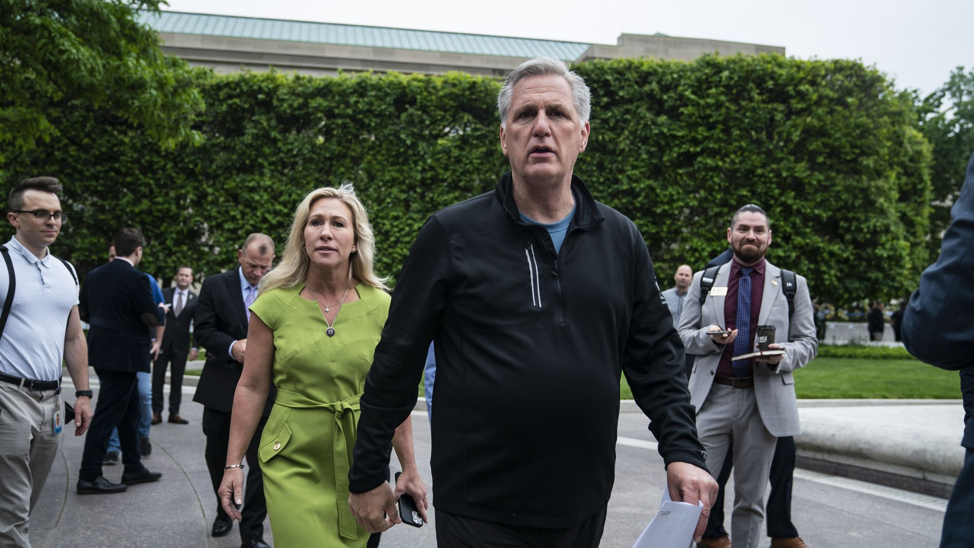 Marjorie Taylor Greene and Kevin McCarthy