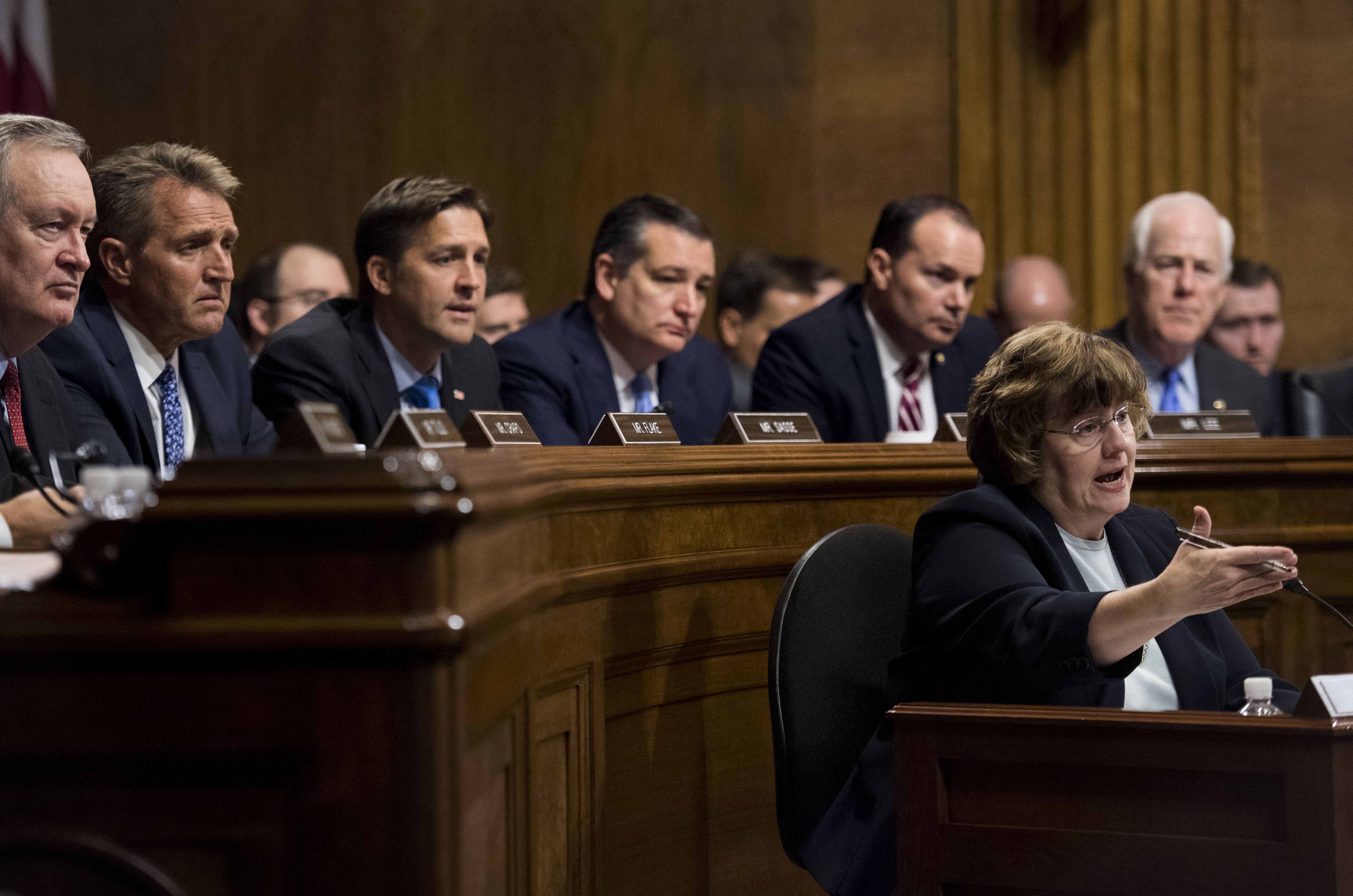 Rachel Mitchell, counsel for the Senate Judiciary Committee, questions Dr. Christine Blasey Ford