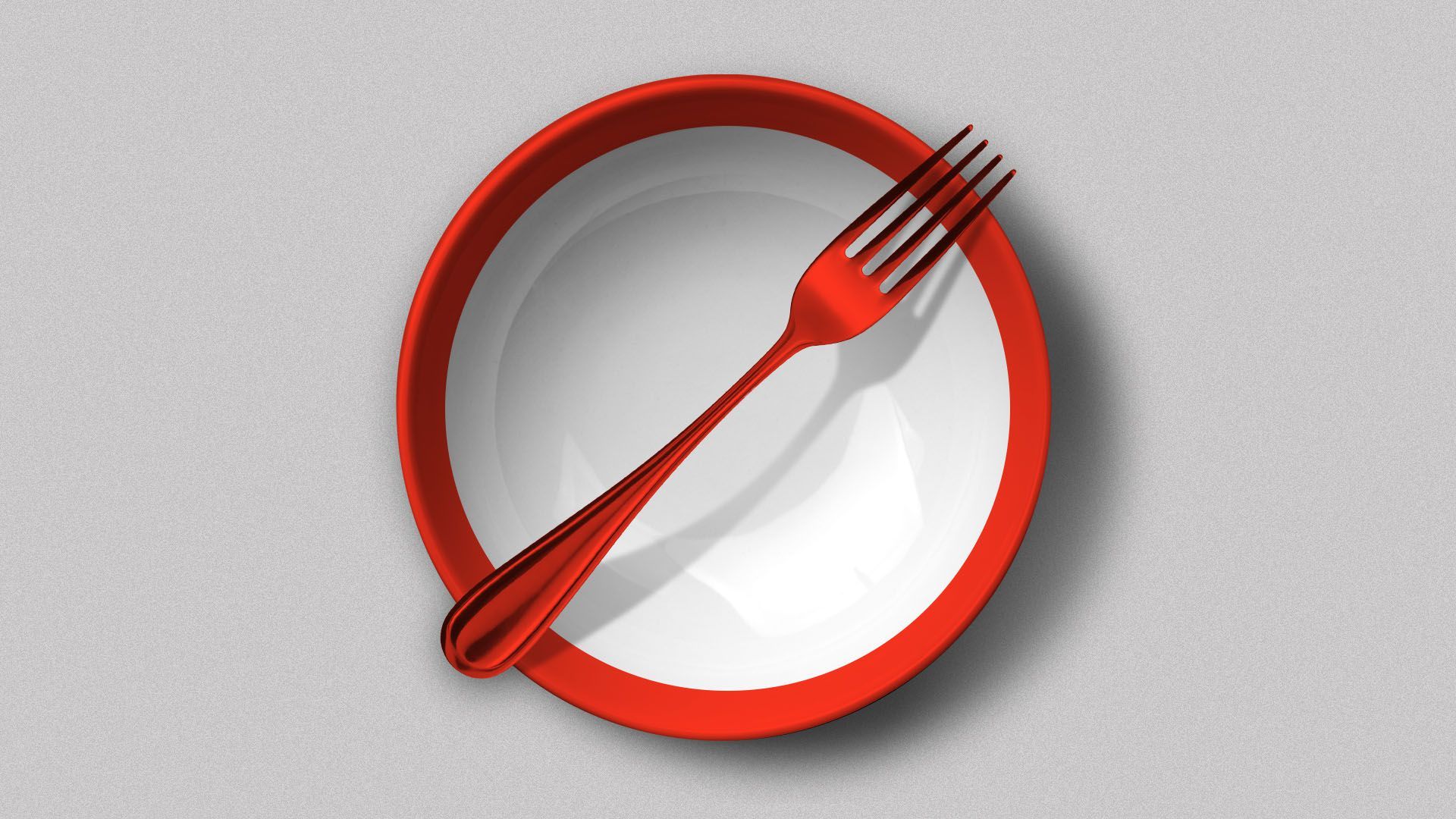 Illustration of a bowl and fork forming a "no" symbol