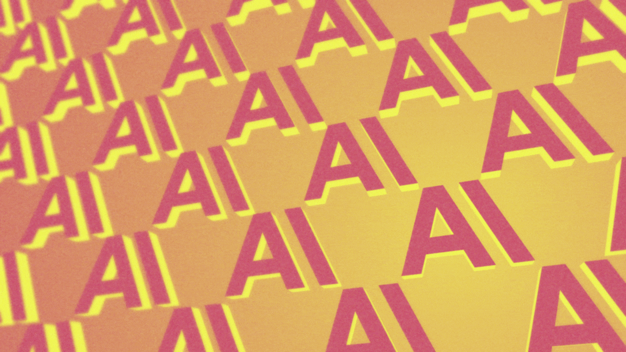 Animated illustration of a pattern of Anthropic logos, which rotate in diagonal rows. 