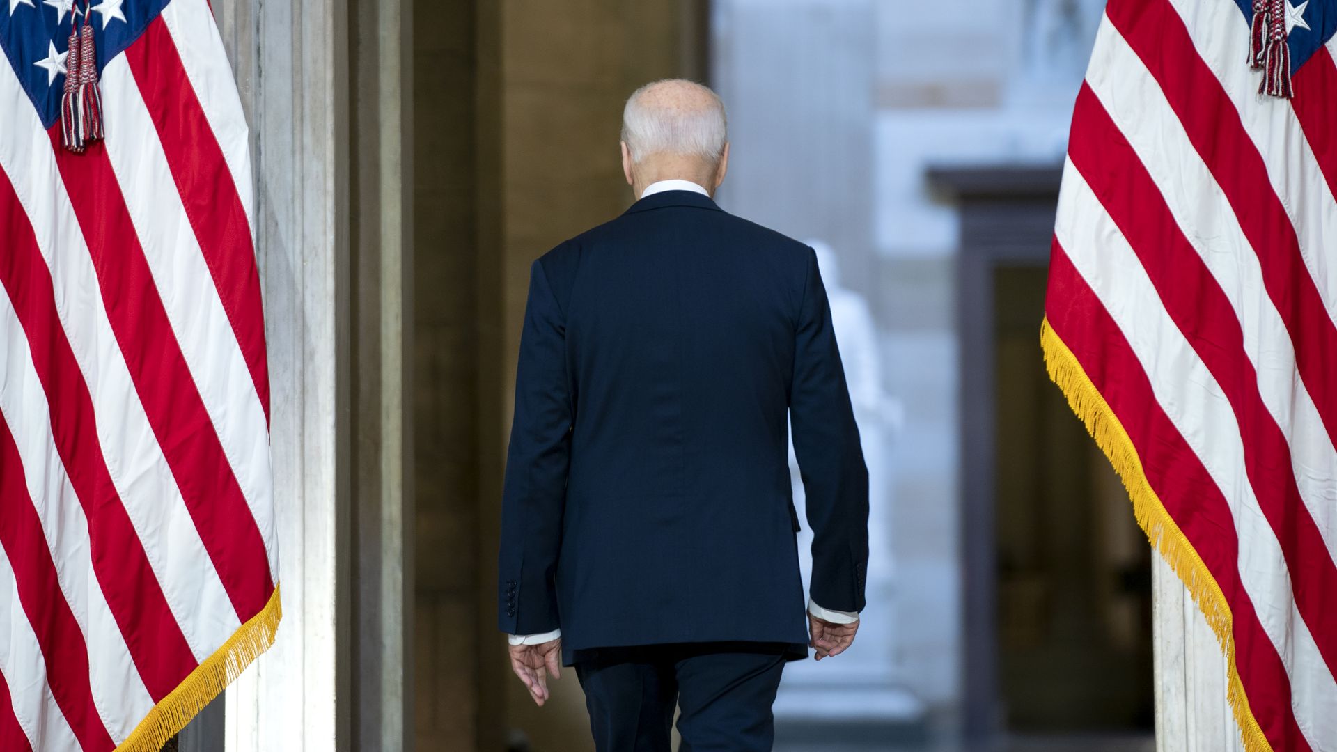 Biden's back turned
