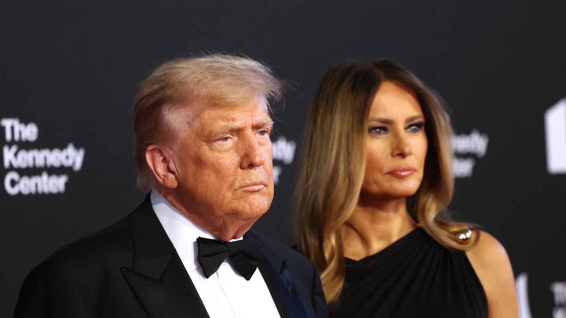 President Trump and first lady Melania Trump on the red carpet at The Kennedy Center. 