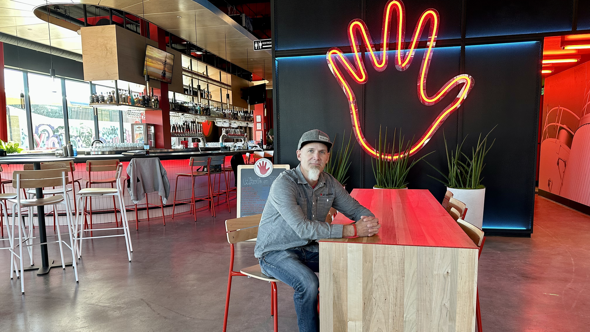 Chris Lennert of Left Hand Brewing at the new location in the River North neighborhood. Photo: John Frank/Axios