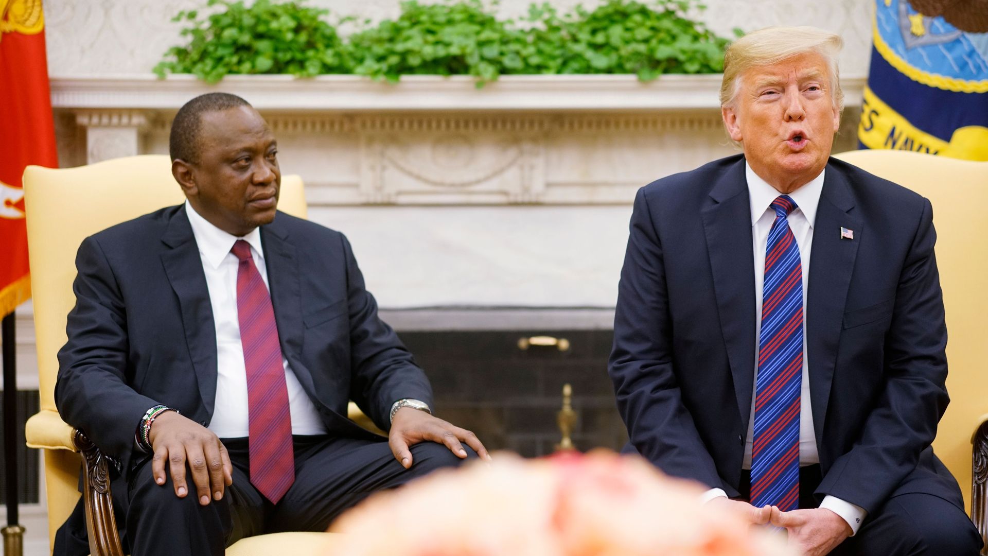 President Trump and Kenyan President Uhuru Kenyatta in the Oval Office