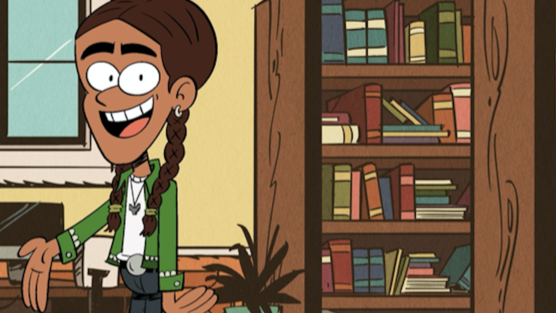 Lakota character Charles Little Bull is shown in a library and making his debut on Nickelodeon's "The Casagrandes." 