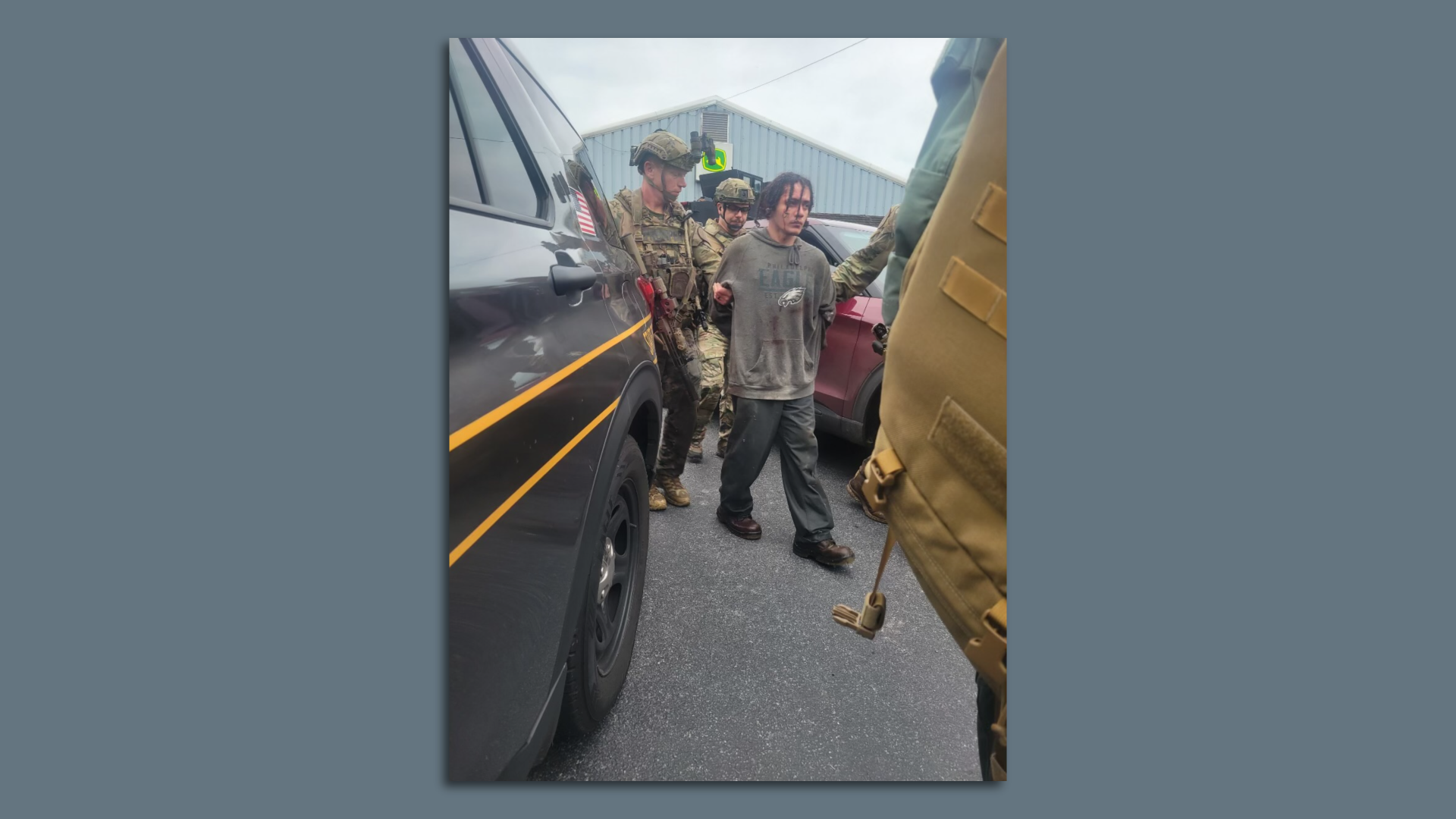 Fugitive Danelo Cavalcante is taken into custody.