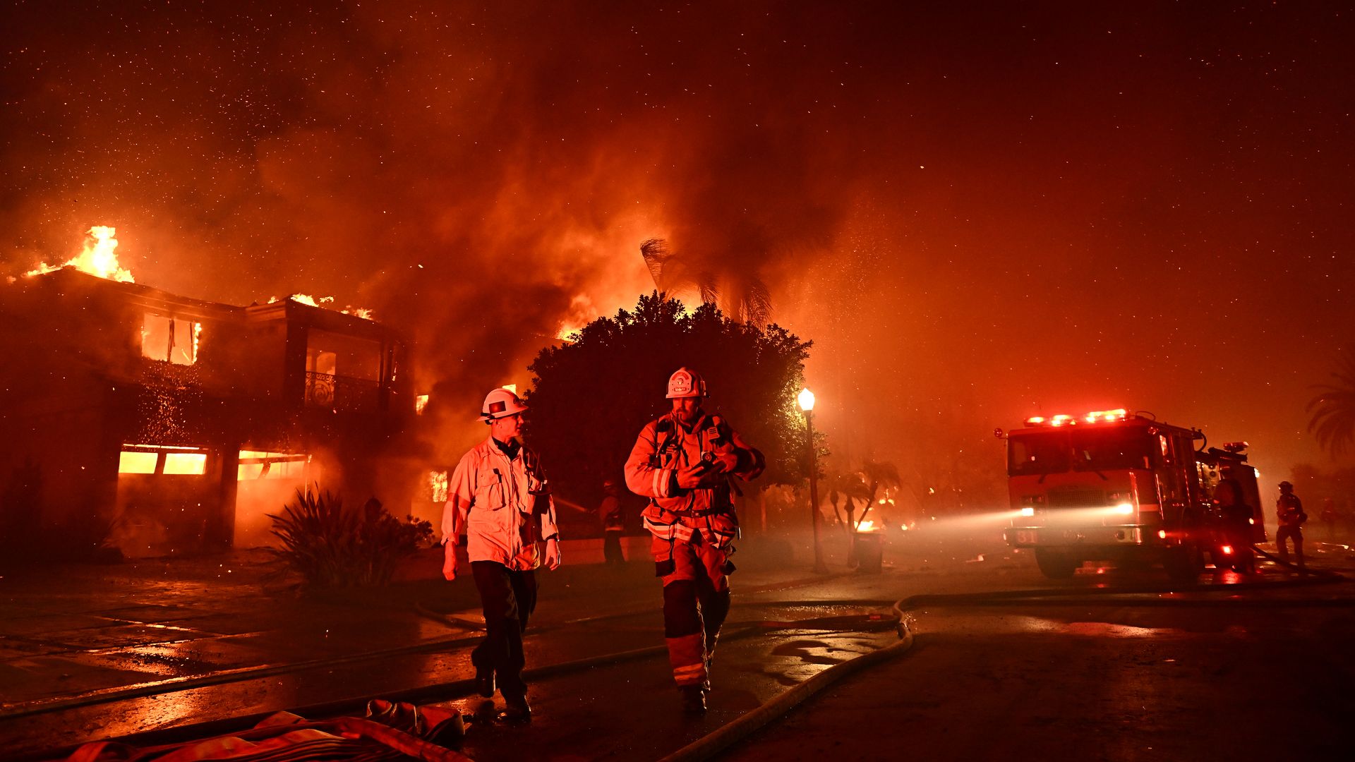 Laguna Niguel, California May 11, 2022- Firefighters battle the Coastal fire at Coronado Pointe in Laguna Niguel Wednesday.