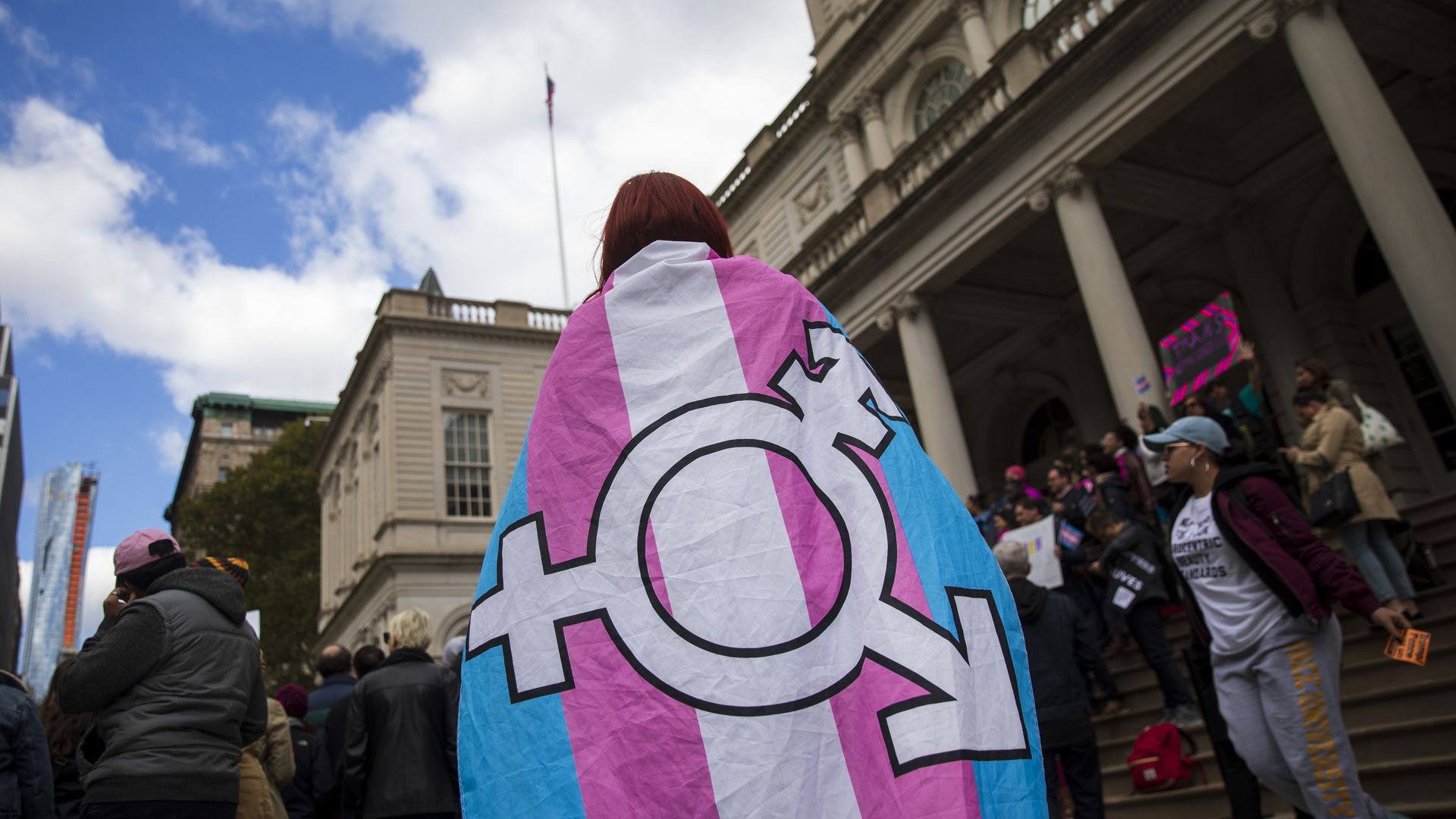 A rally in support of transgender rights earlier this month in New York.