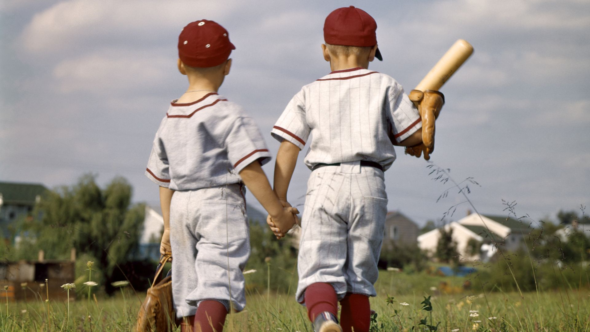 Kids playing baseball
