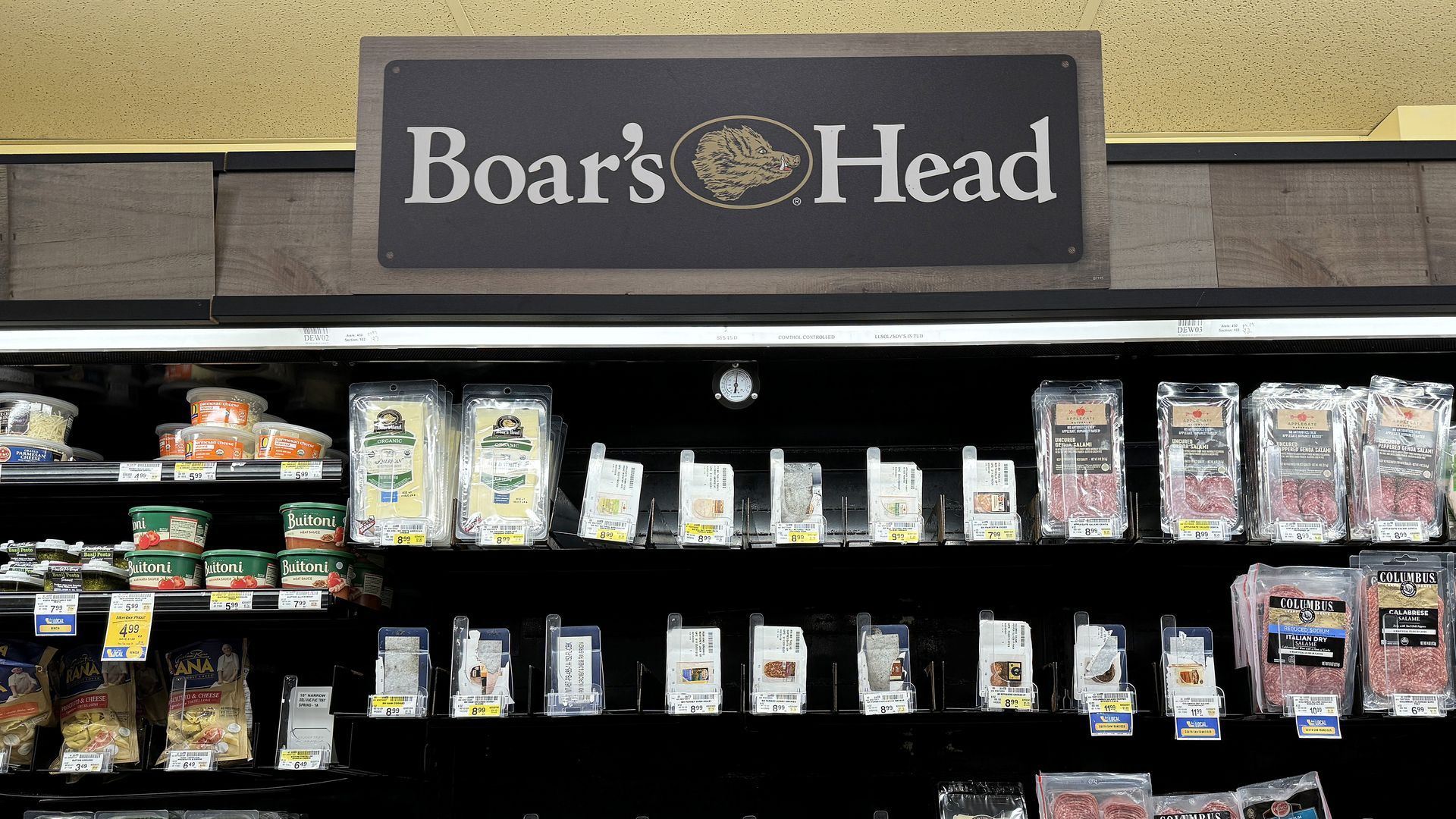Shelves sit empty where Boar's Head meats are usually displayed at a Safeway store on July 31, 2024 in San Anselmo, California. According to the U.S. Department of Agriculture’s Food Safety and Inspection Service, Boar's Head has expanded its recall of ready-to-eat meat and poultry products to nearl