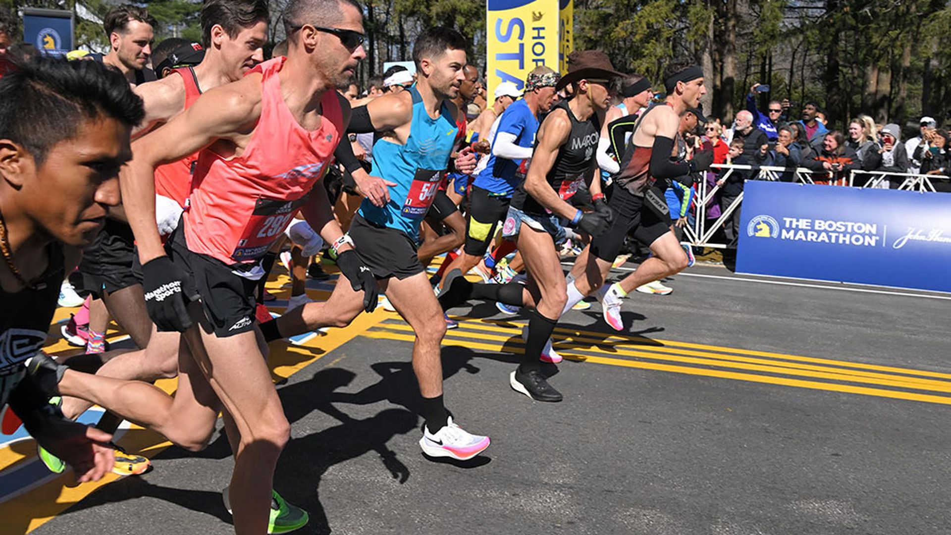 Chris Zuerner running the Boston Marathon. Photo: Courtesy of Chris Zuerner