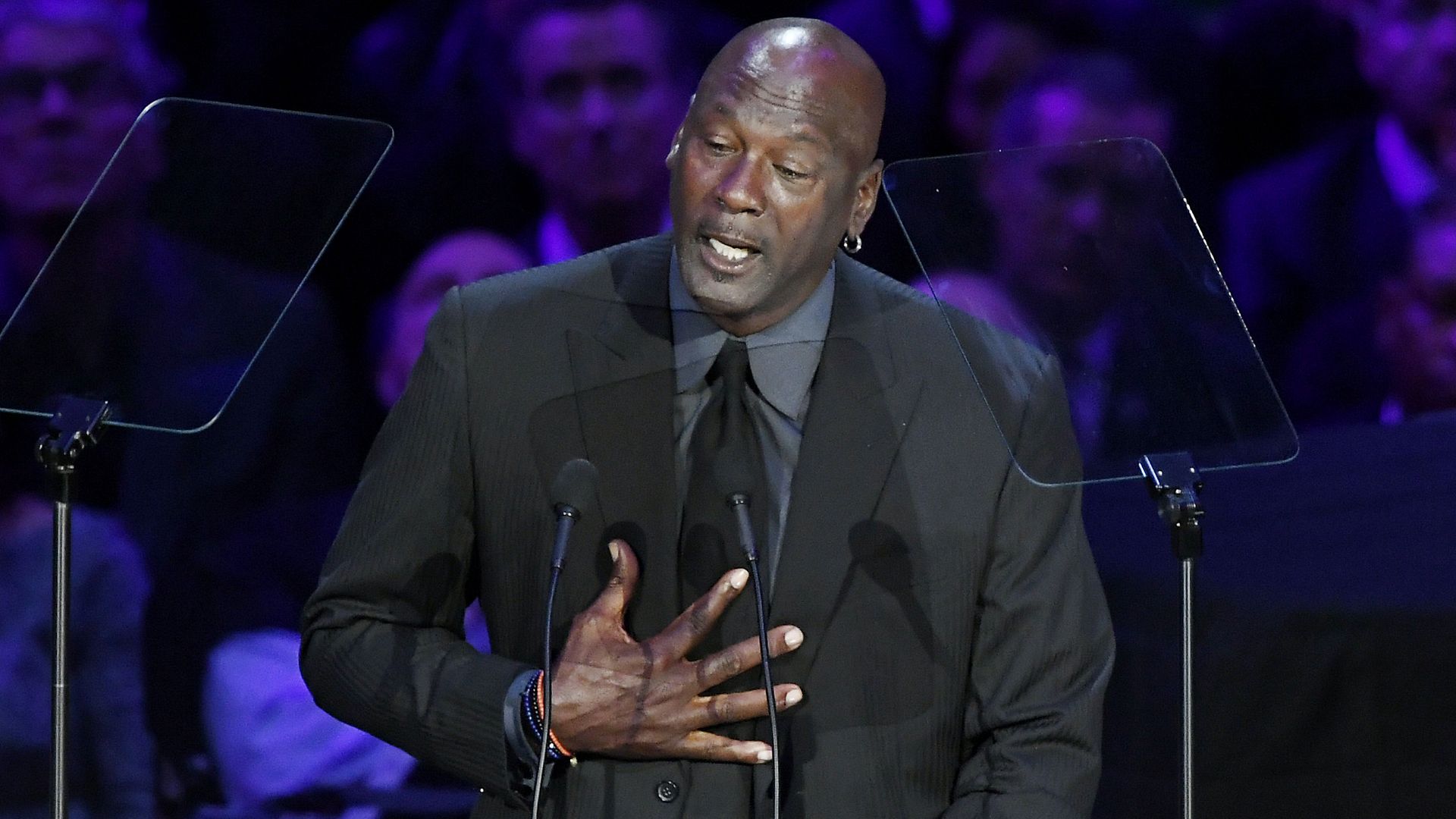 Michael Jordan in a suit and tie