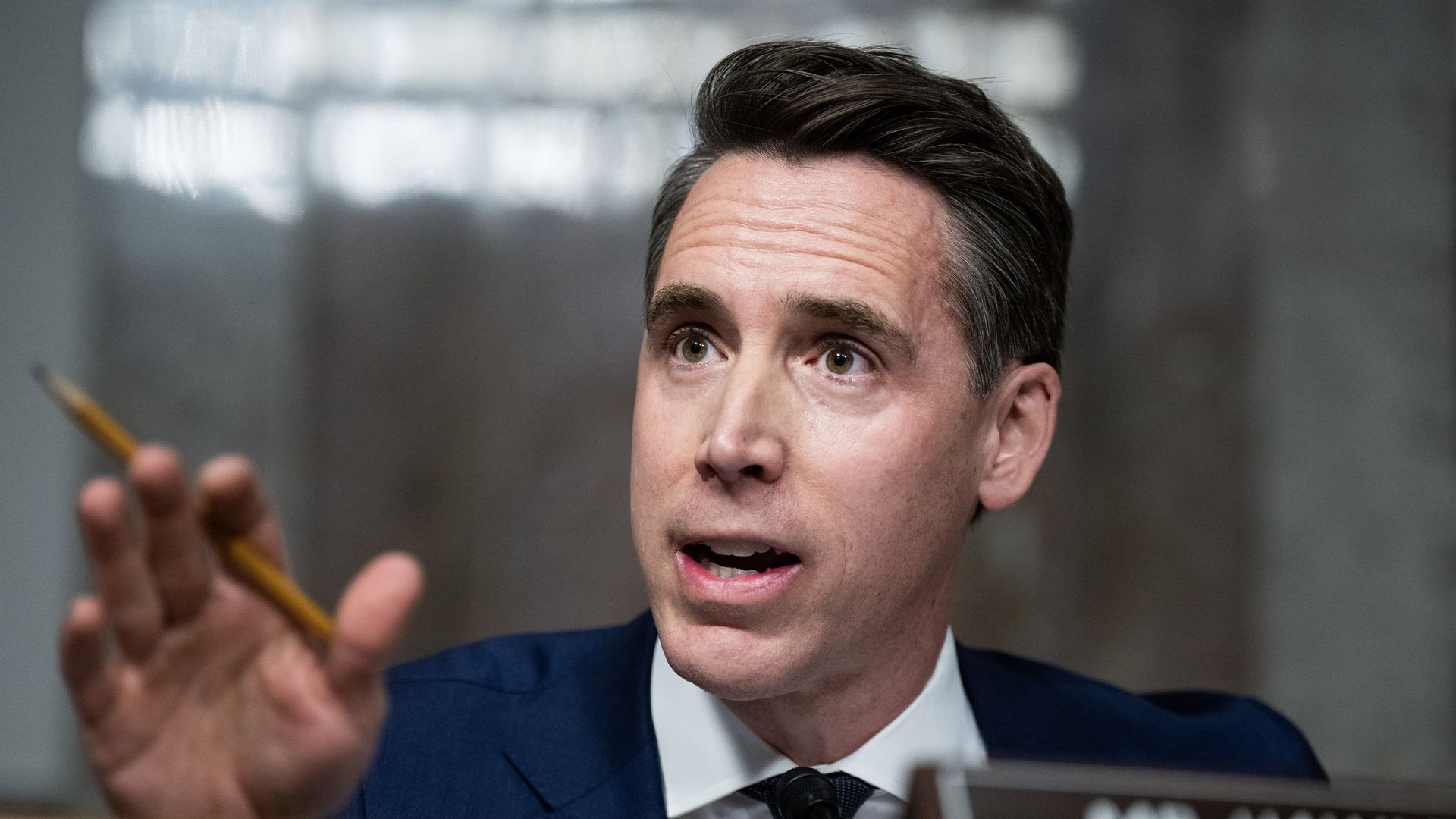 Sen. Josh Hawley, R-Mo., questions Mark Zuckerberg, CEO of Meta, during the Senate Judiciary Committee hearing 