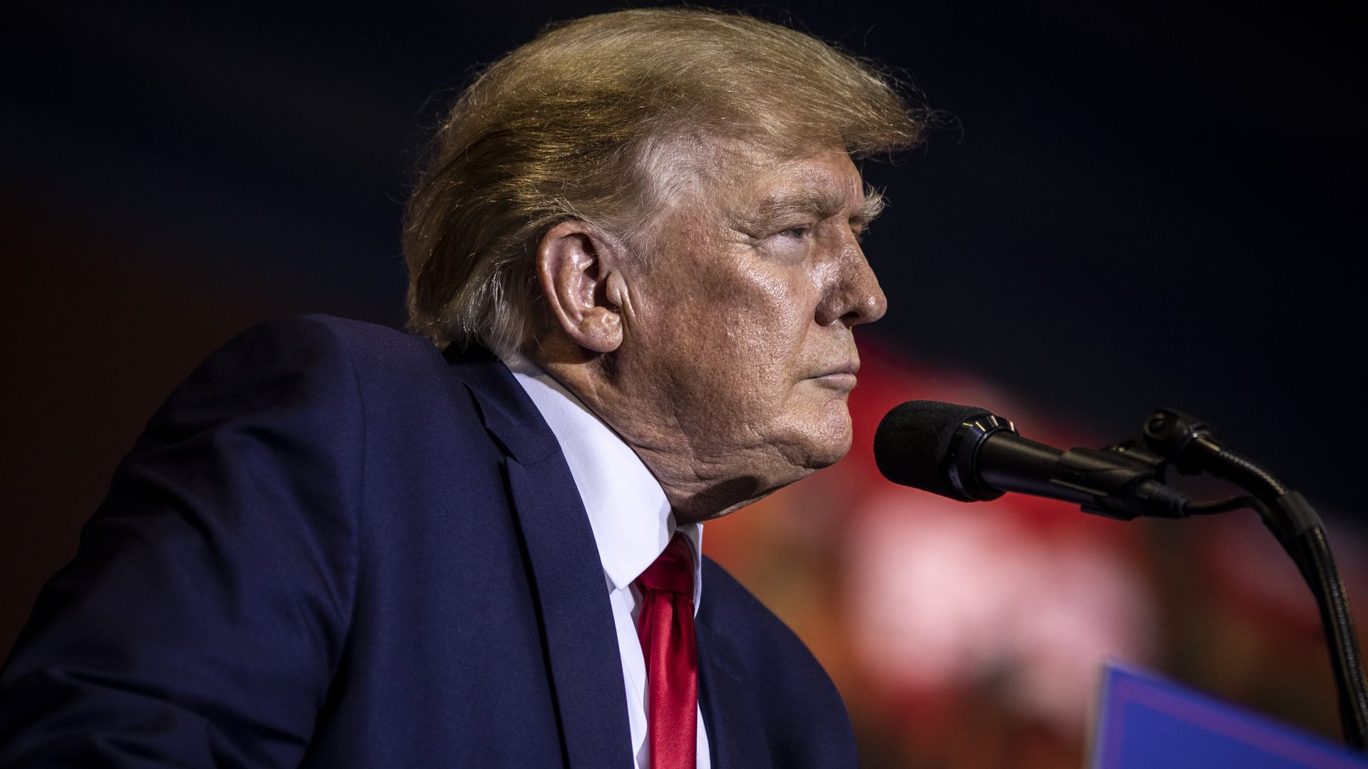 Former President Trump speaking in Casper, Wyoming, in May 2022.