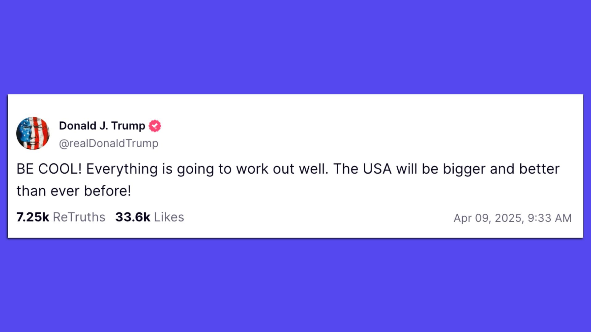 Trump on Truth Social