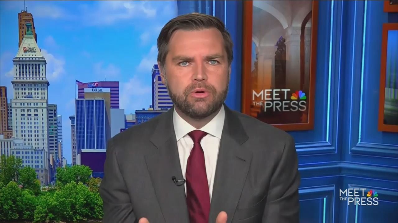 Ohio Sen. JD Vance speaks on NBC's "Meet the Press."