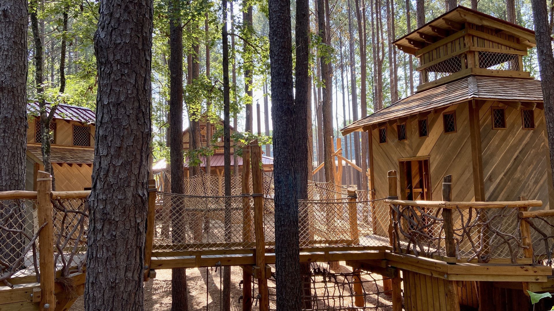 Treehouse village in Wildwoods at the Whitewater Center.