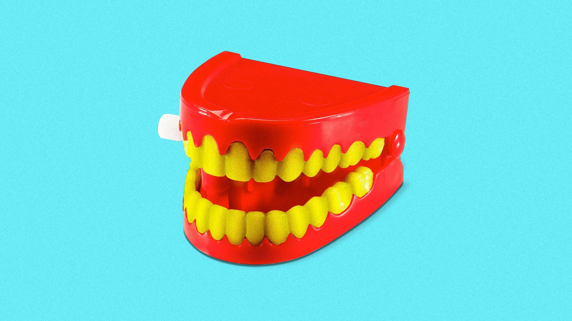 Illustration of yellowed toy teeth. 
