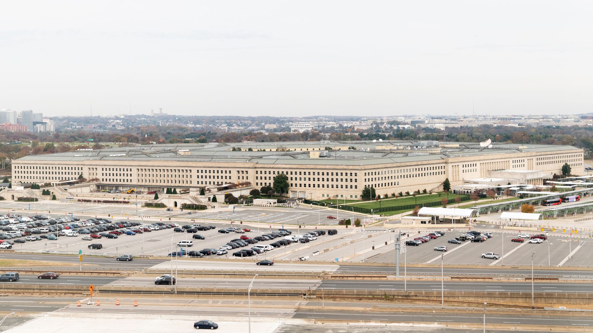 The Pentagon building from afar