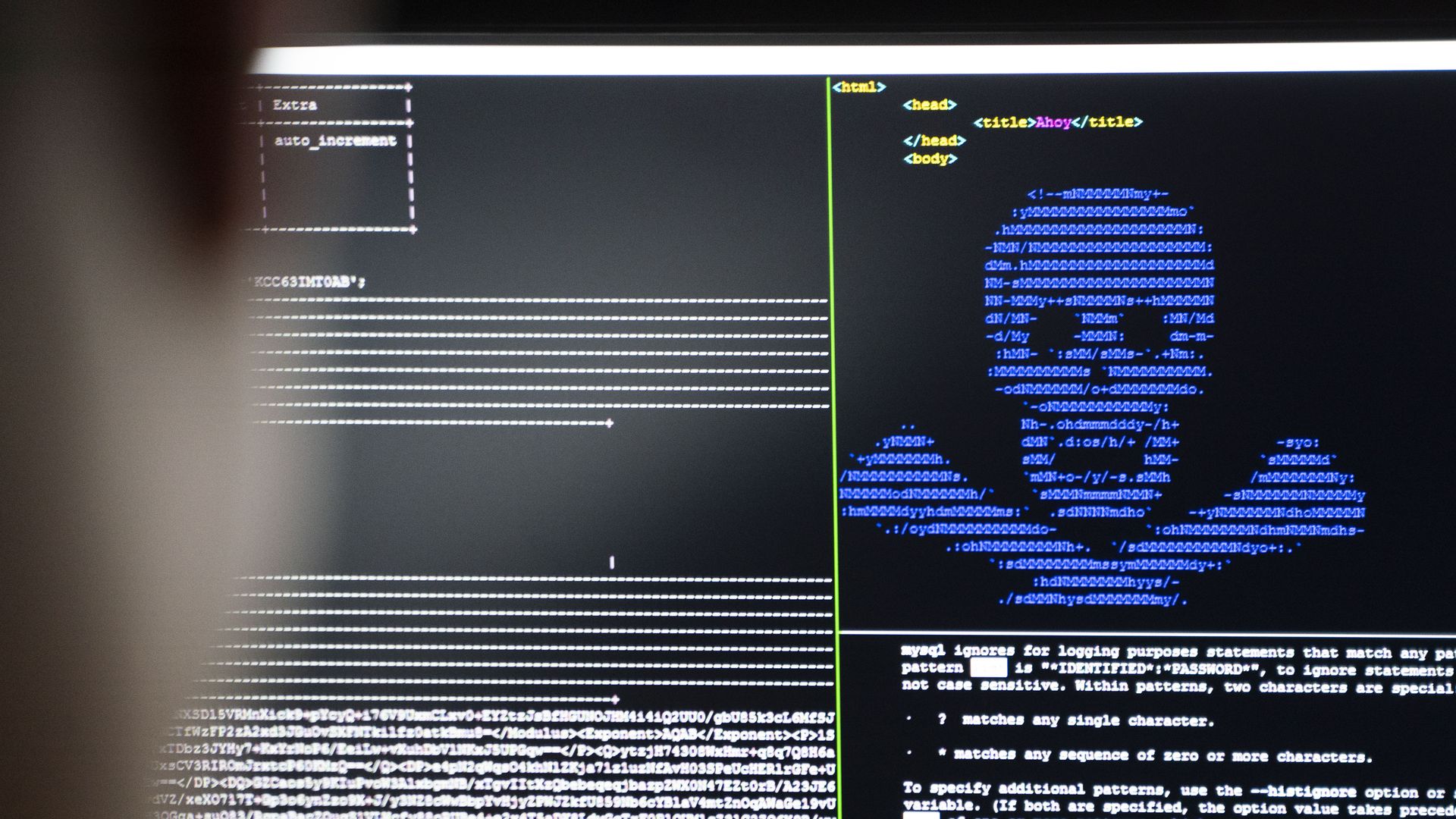 Image of a ransomware note on a computer screen