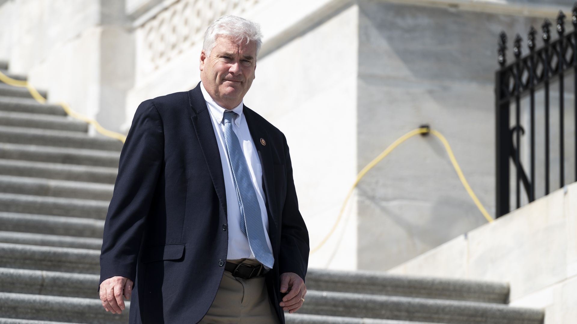 Rep. Tom Emmer, R-Minn., walks down the House steps after a vote