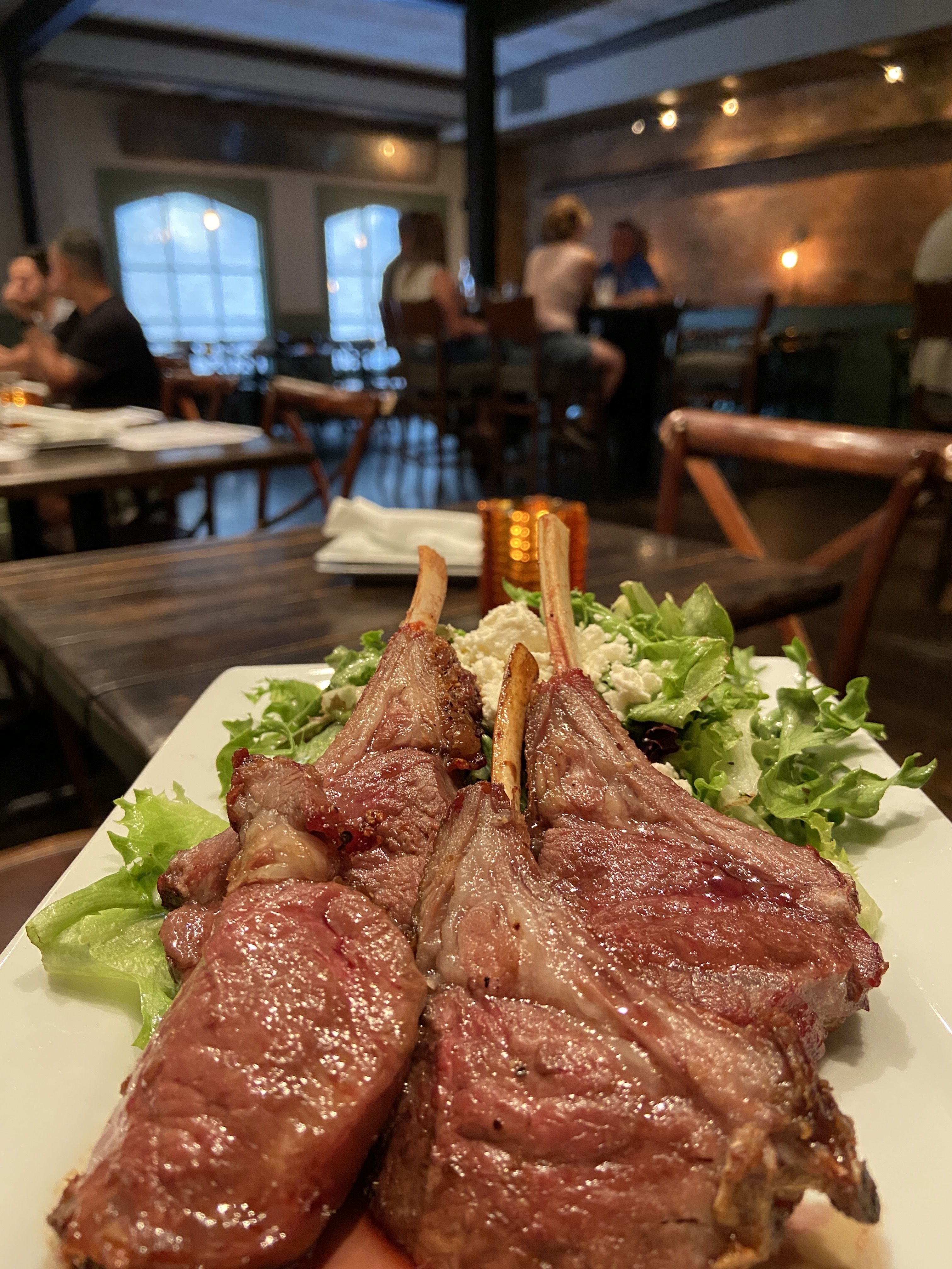 Cherry glazed lamb lollipops ($24.5) at Dandelion Market. 