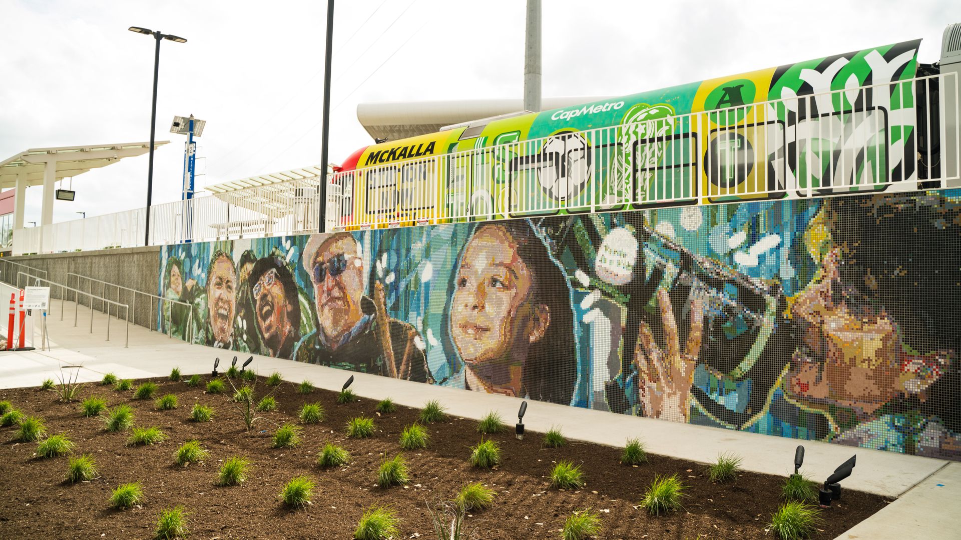 A new mosaic mural at the McKalla station.